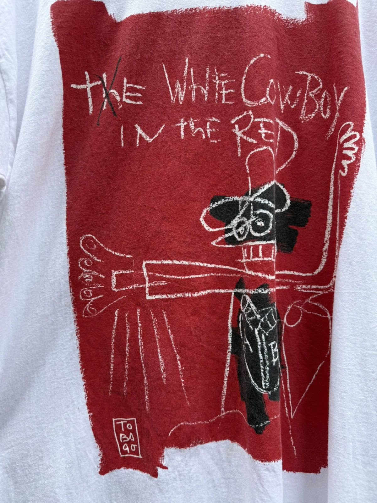 Jean-Michel Basquiat Rare Vintage90s art te”JEAN-MICHEL BASQUIAT” Size US XL / EU 56 / 4 - 2 Thumbnail
