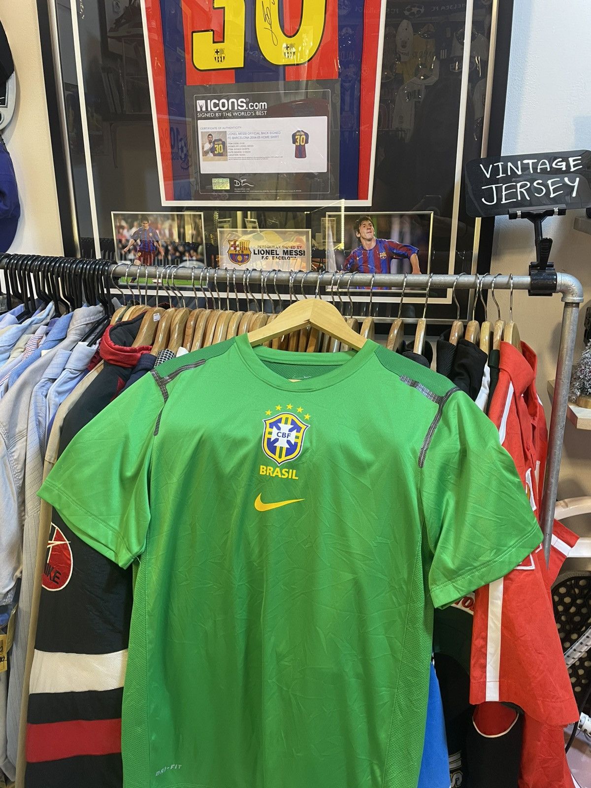 Nike Y2K Brazil Football Team Traning Kit Size US M / EU 48-50 / 2 - 2 Thumbnail
