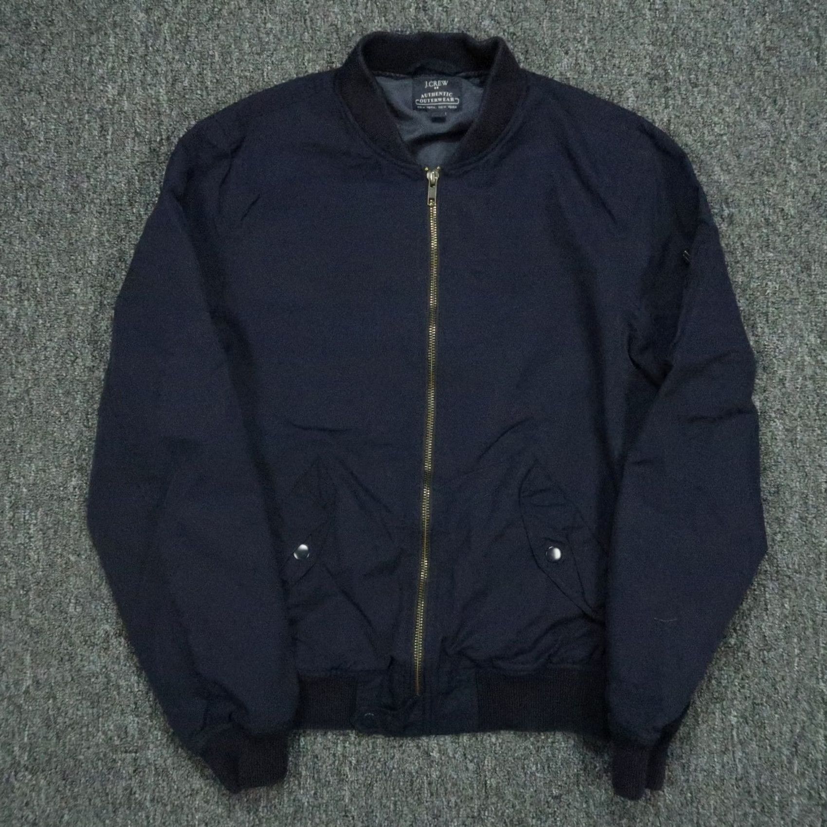 J.Crew J.CREW Jacket Mens XS Blue Bomber Full Zip Pockets Cotton Nylon Brand Shirt Category Winter Formal Casual Workwear Mens Size US XS / EU 42 / 0 - 2 Thumbnail