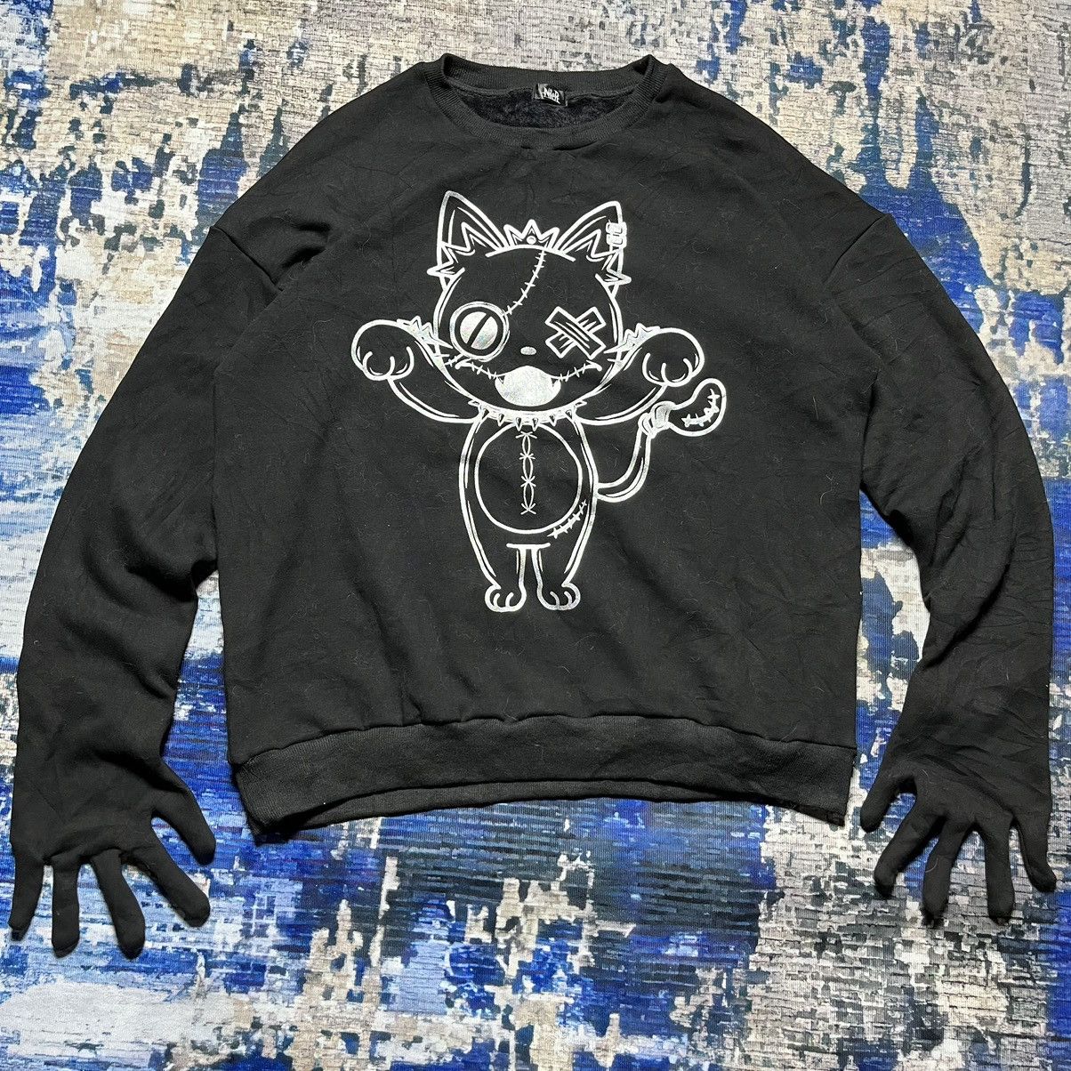 Designer × Japanese Brand × Vintage ☠️RARE Nier Dead Cat Mad Punk Gothic Sweetshirts Size US XL / EU 56 / 4 - 1 Thumbnail