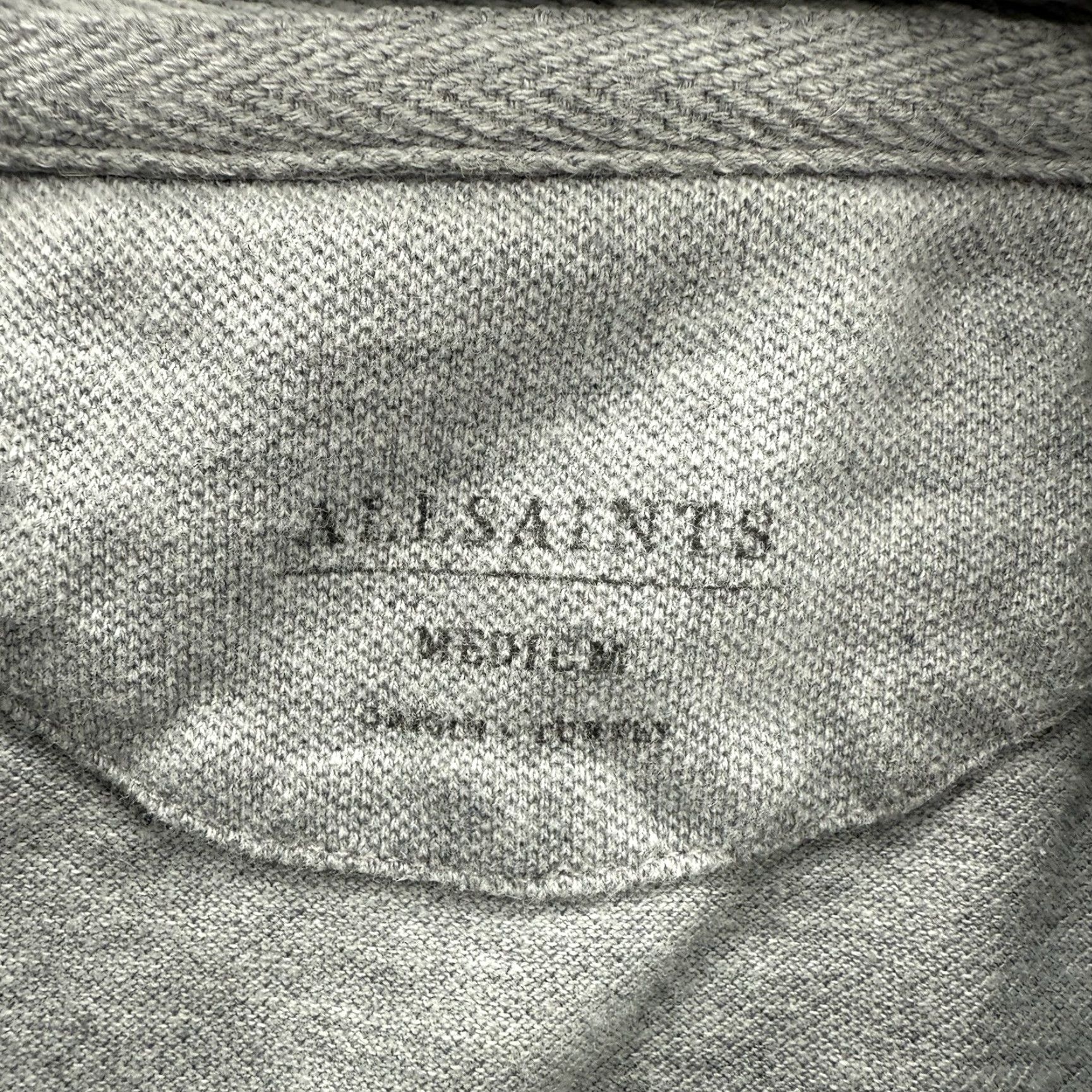 Allsaints VINTAGE is not applicable here. AllSaints Polo Shirt Men M Gray Solid Short Sleeve Button Collar Casual Golf Performance Size US M / EU 48-50 / 2 - 3 Thumbnail