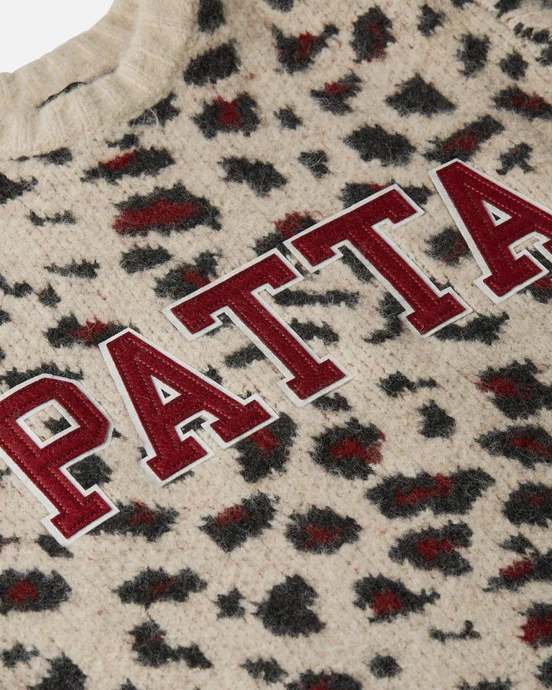 Patta o1mle0426 Leopard Brushed Knitted Sweater in Multicolor Size US XL / EU 56 / 4 - 6 Thumbnail