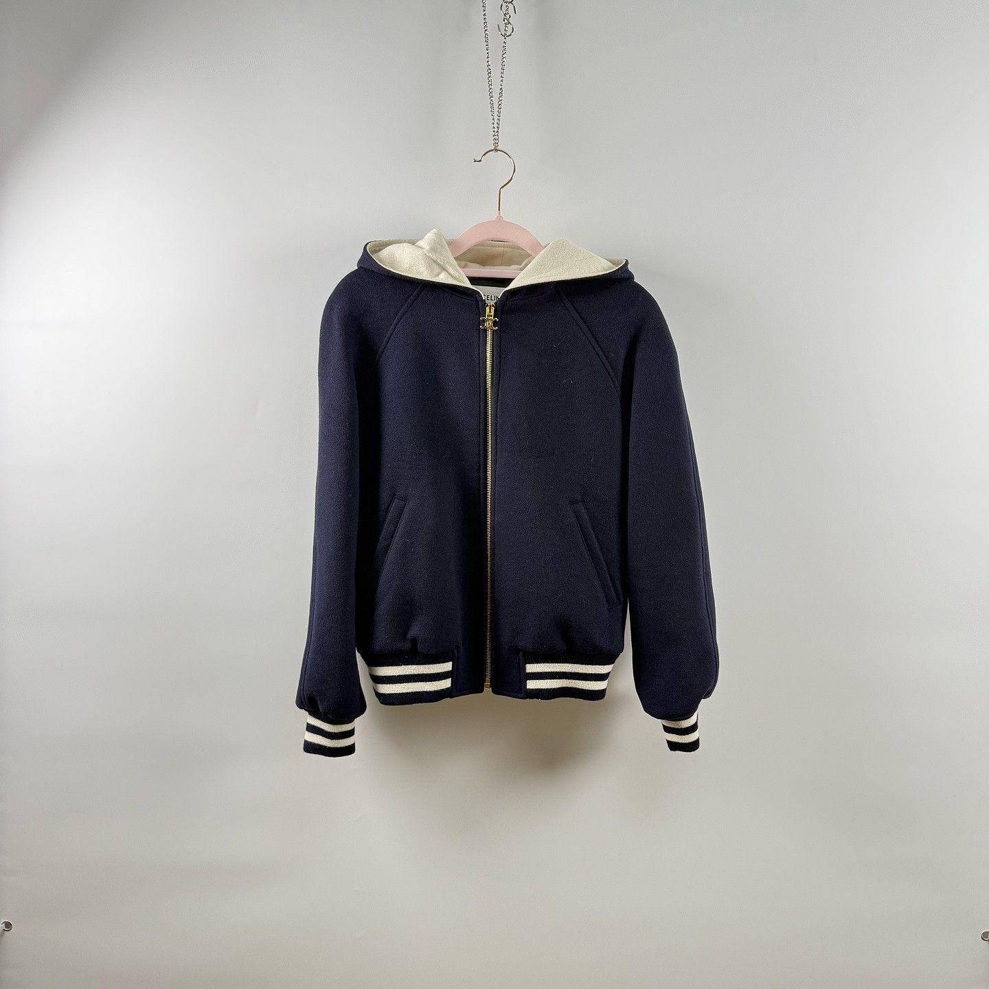Celine Celine Embroidered Zip Hoodie Size 34 Size XS / US 0-2 / IT 36-38 - 1 Thumbnail