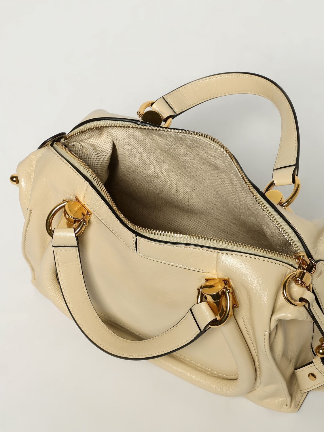 Chloe o1loc1c11025 Size: OS / Small Paraty Double Carry Bag Beige Size ONE SIZE - 5 Thumbnail
