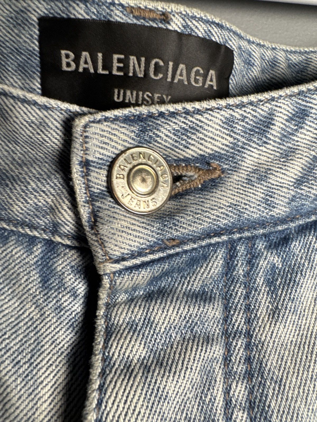 Balenciaga Balenciaga White Logo Embroidered Jeans Size US 30 / EU 46 - 3 Thumbnail