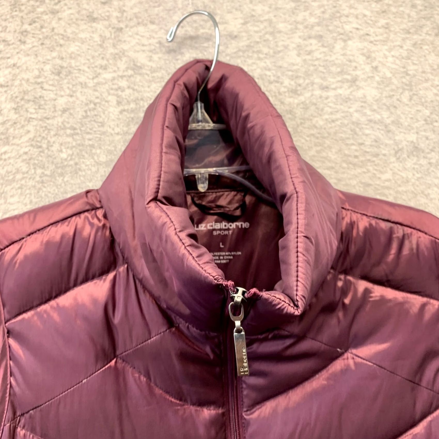 Liz Claiborne Liz Claiborne Vest Womens Large Red Down Puffer Zip Full Zip Sleeveless Quilted Snaps 80s 90s Classic Size L / US 10 / IT 46 - 6 Thumbnail