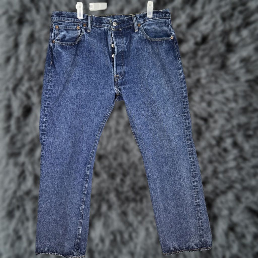 Levi's VINTAGE Levi's 501 Jeans Mens 36x30 Blue Button Fly Straight denim Made Poland Size US 36 / EU 52 - 1 Thumbnail