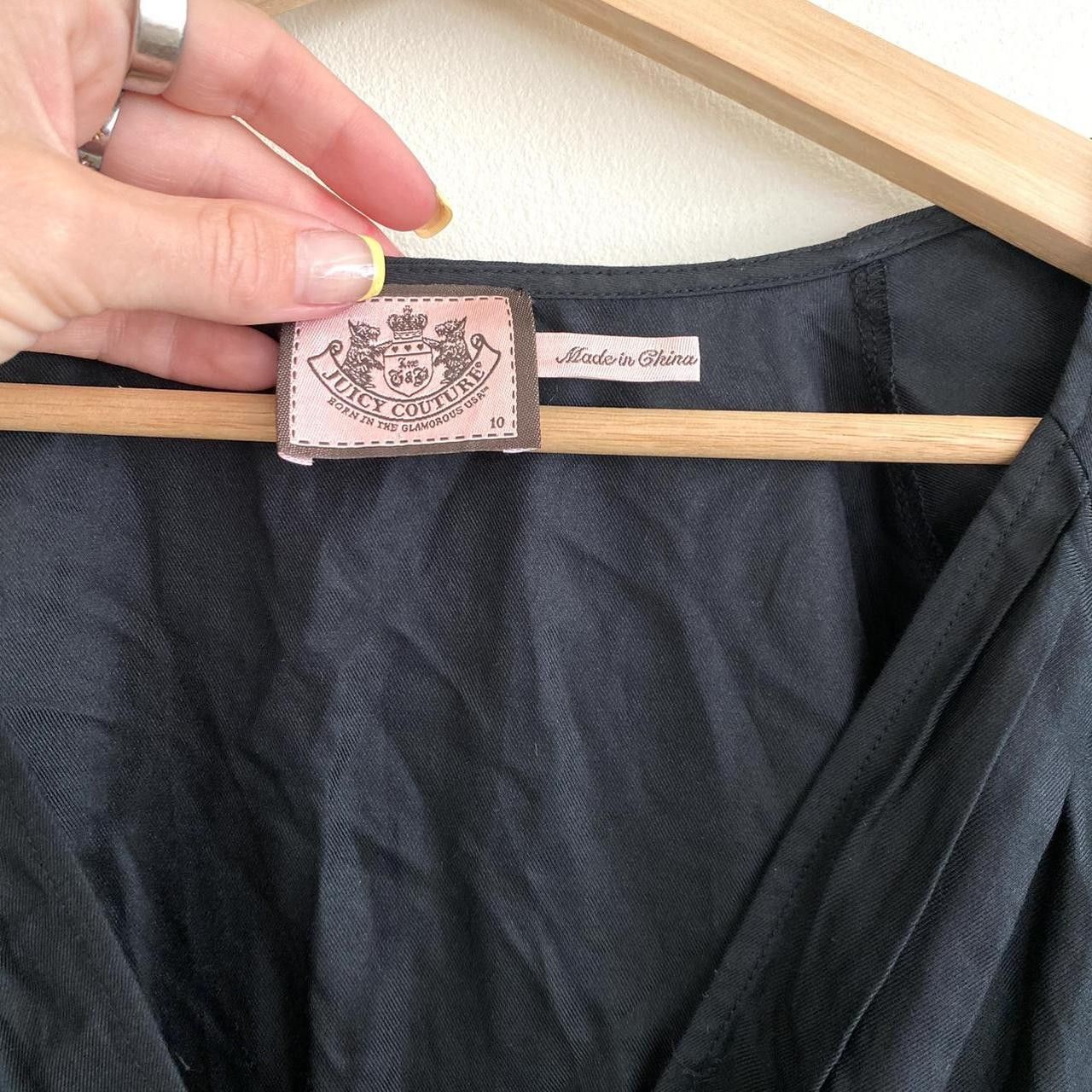 Juicy Couture JUICY COUTURE BLACK BABY DOLL MINI DRESS WOMENS SIZE 10 Size L / US 10 / IT 46 - 6 Thumbnail