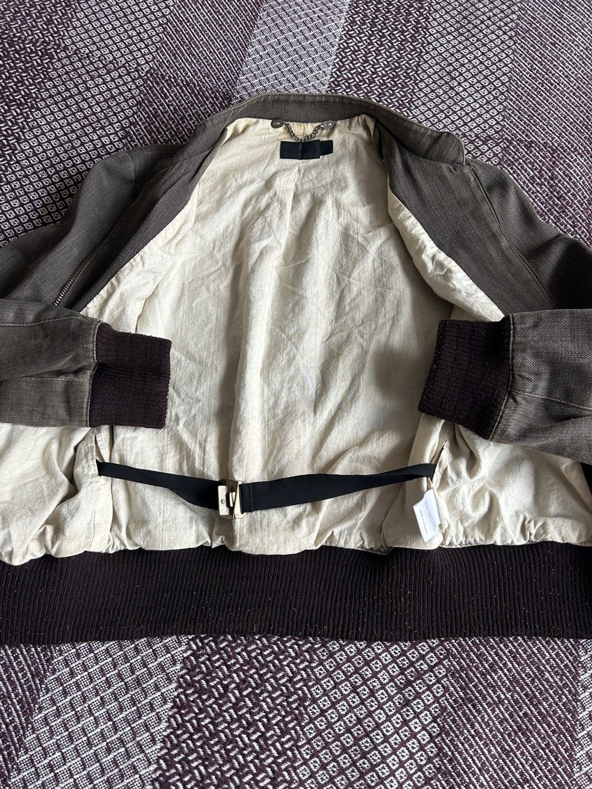 Allsaints × Vintage Vintage Allsaints Washed Avantgarde Style Bomber Jacket Sz S Size S / US 4 / IT 40 - 12 Thumbnail