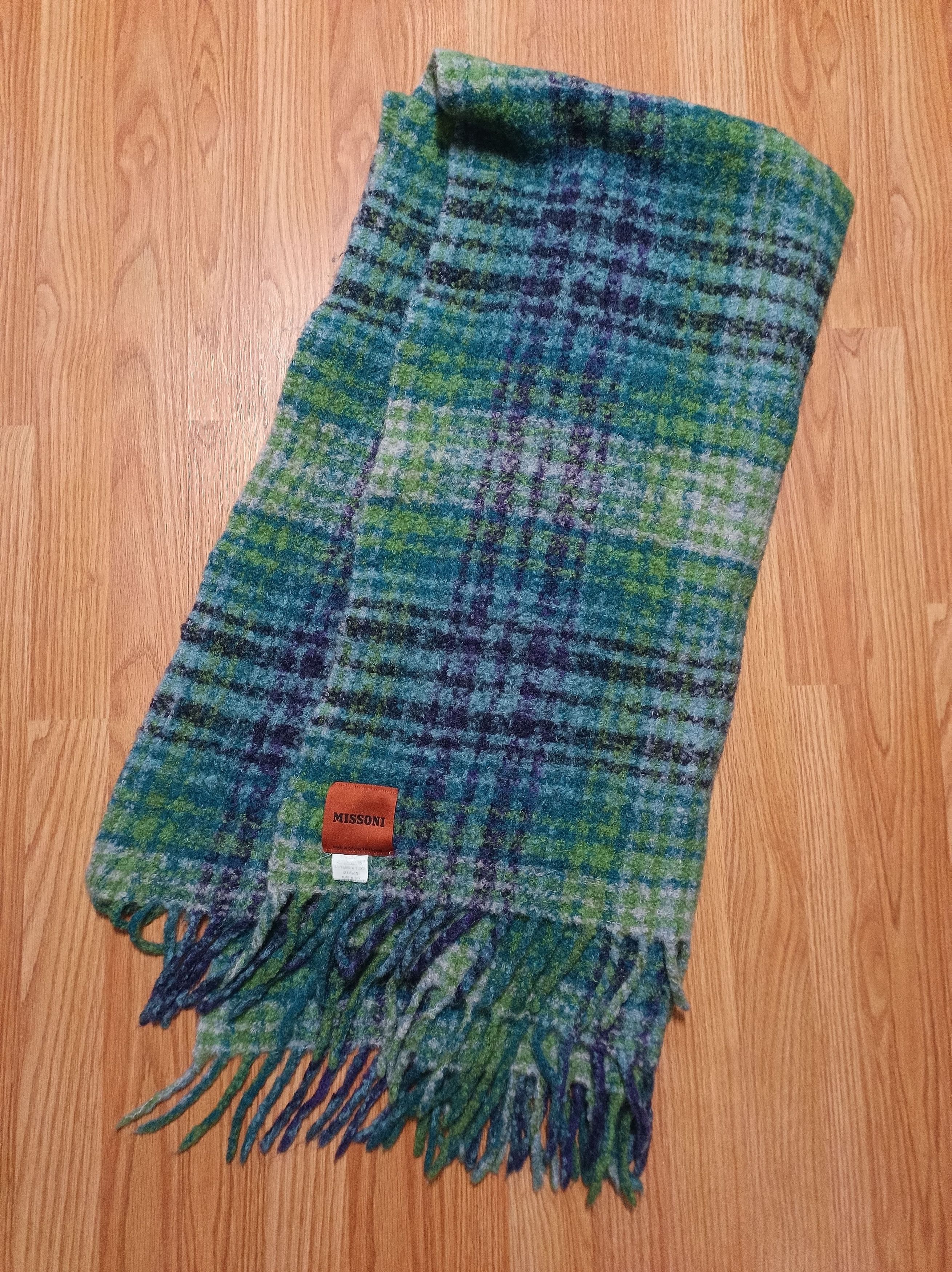 Missoni × Vintage Missoni T&J Vestor Vintage Wool Tartan Blanket Wrap Scarf Size ONE SIZE - 1 Thumbnail