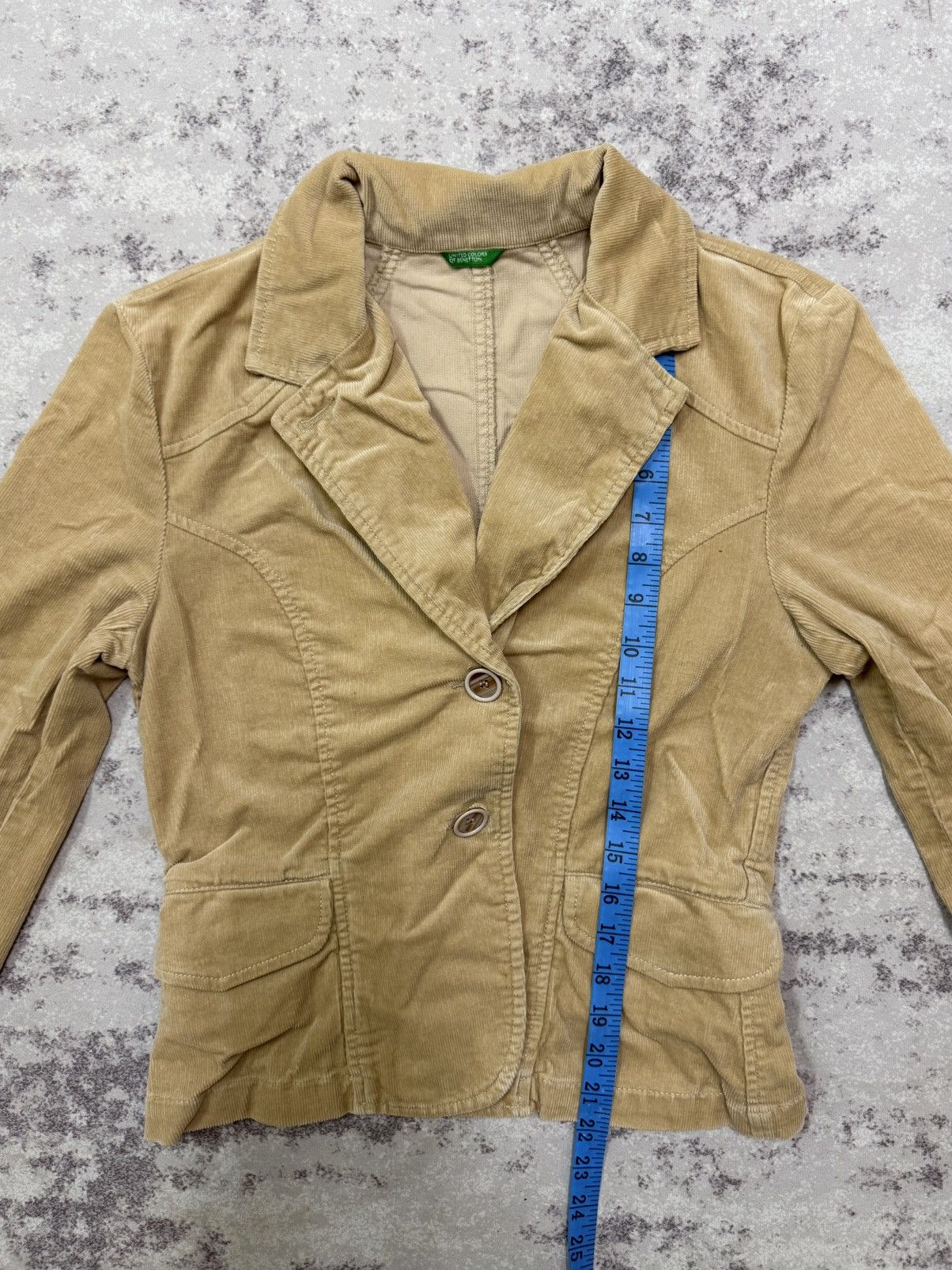 United Colors Of Benetton United colors of Benetton beige corduroy blazer Jacket Size XS / US 0-2 / IT 36-38 - 22 Thumbnail