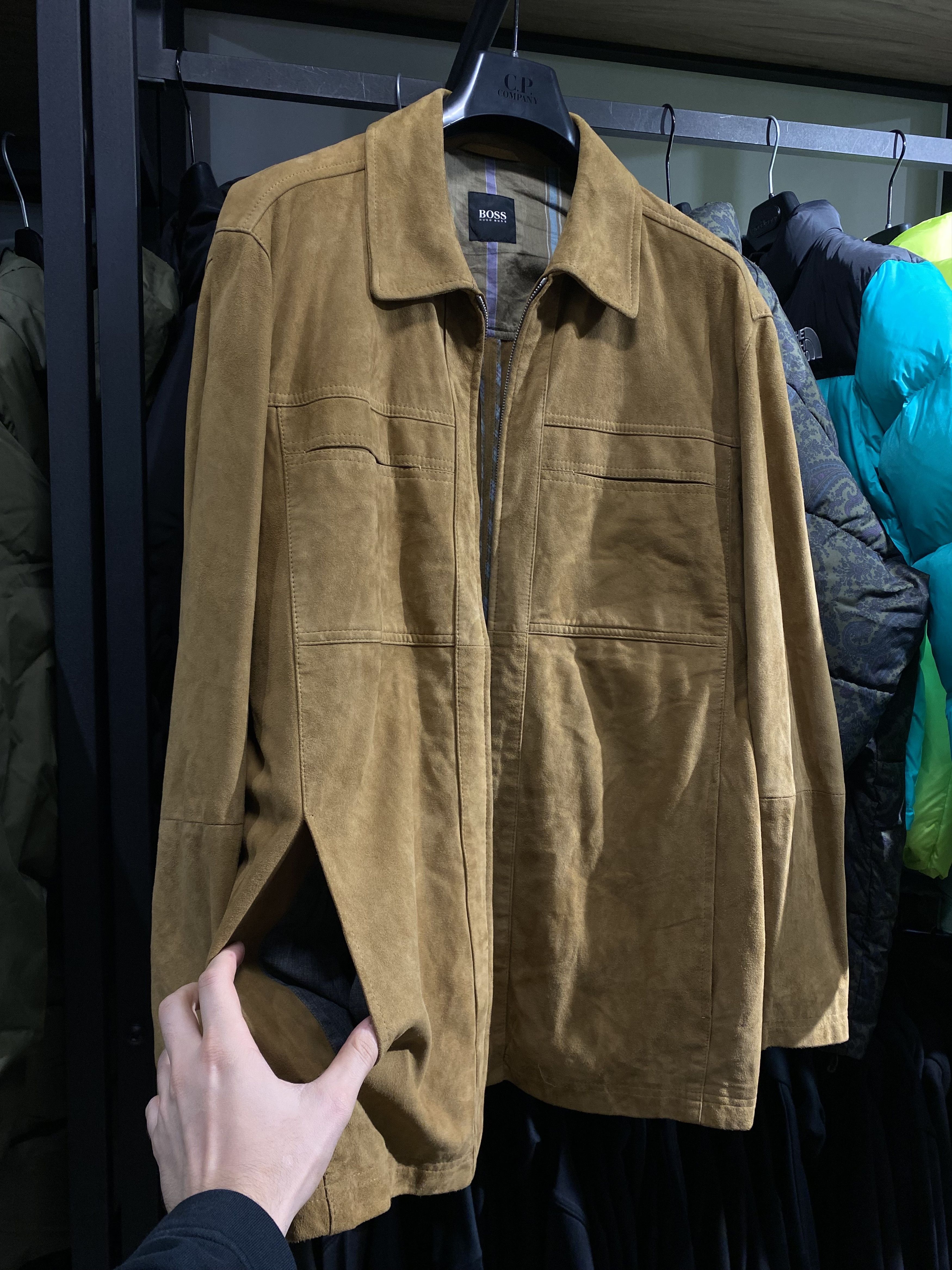 Hugo Boss Hugo Boss Vintage Goatskin Suede Craff Tan Leather Jacket Size US L / EU 52-54 / 3 - 5 Thumbnail