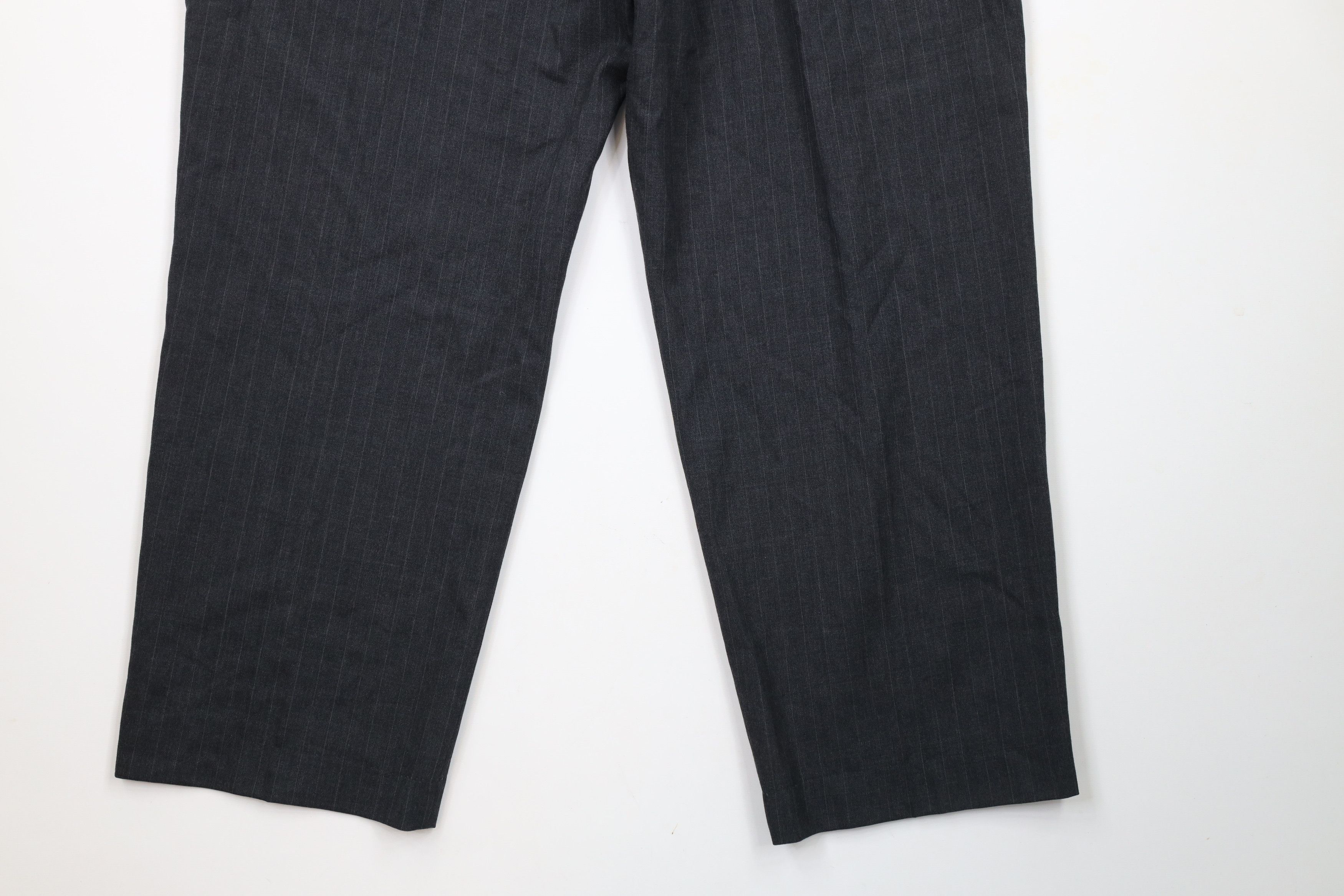 Vintage Vintage 90s Streetwear Wool Pinstriped Wide Leg Chino Pants Size US 40 / EU 56 - 11 Thumbnail