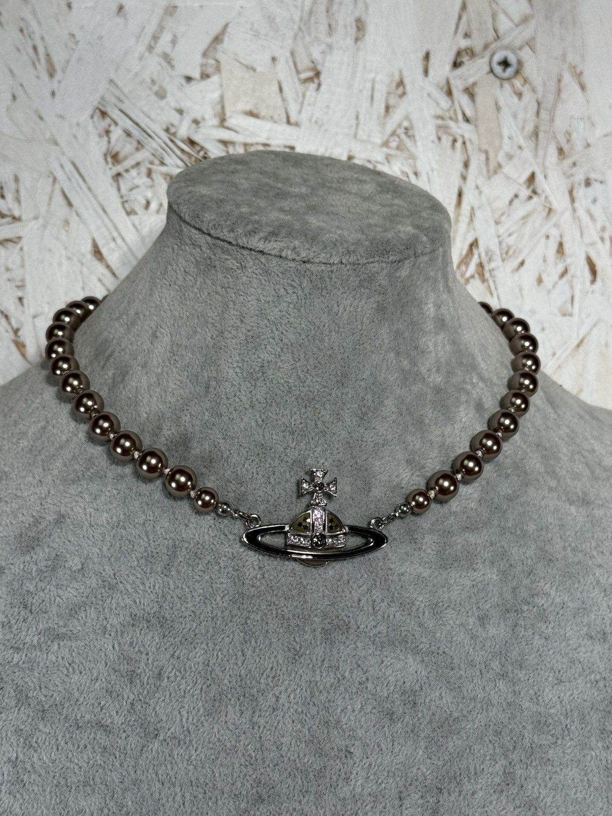 Vivienne Westwood Vivienne Westwood Vintage Orb Pearl Choker Necklace Silver Size ONE SIZE - 9 Thumbnail