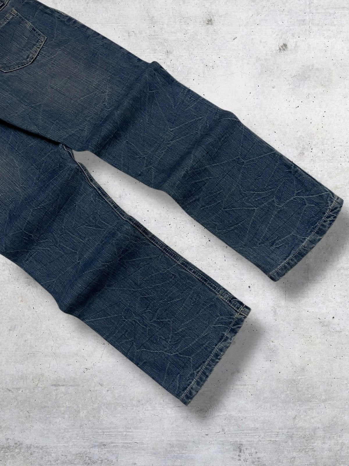 Japanese Brand JAPAN DESIGNER KARAKURI TAMASHI RIPPED TRADITIONAL 90S DENIM Size US 31 - 9 Thumbnail