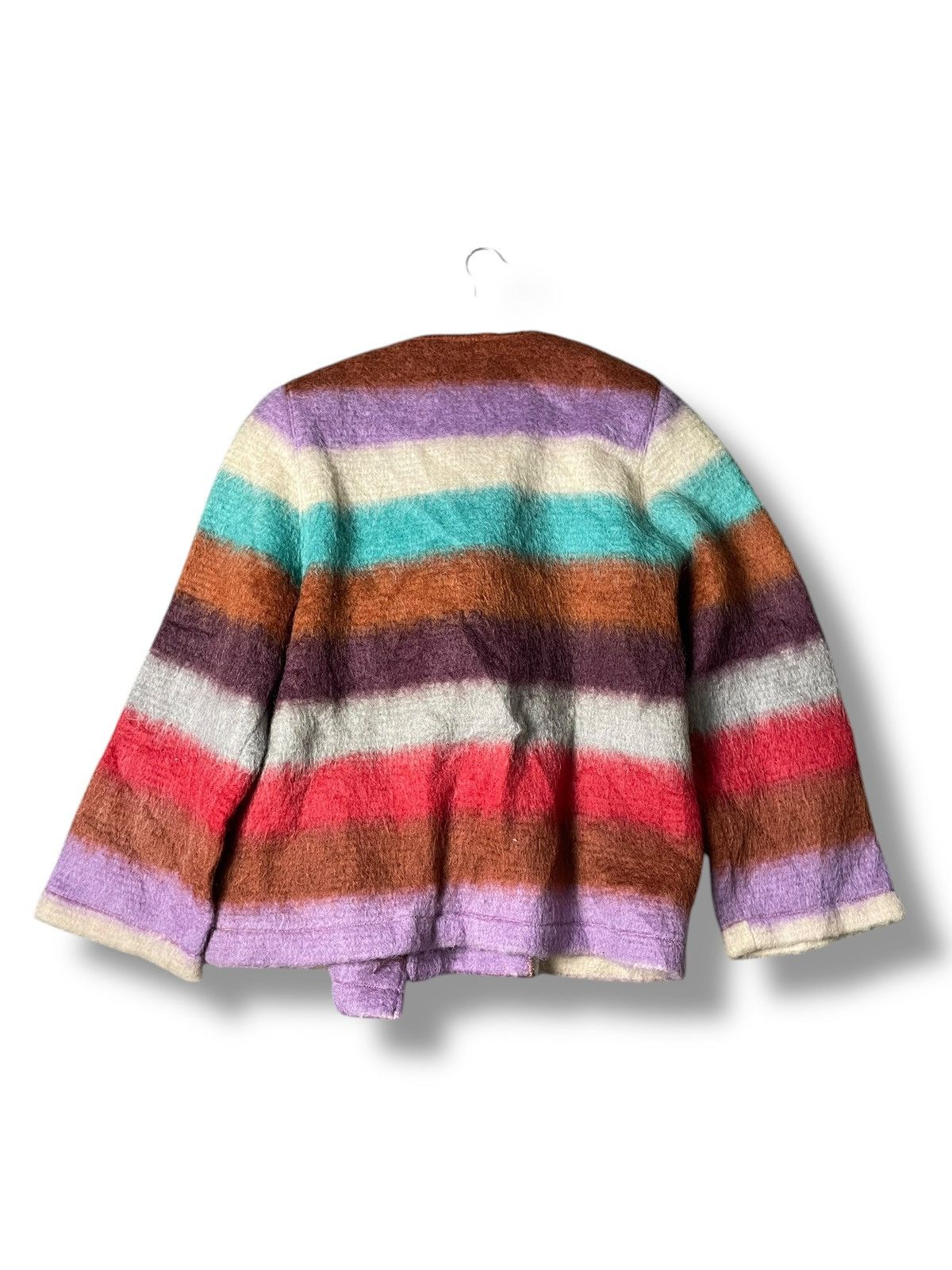 Japanese Brand × Vintage Japanese Brand Rainbow Knitted Coat (99) Size US M / EU 48-50 / 2 - 7 Thumbnail