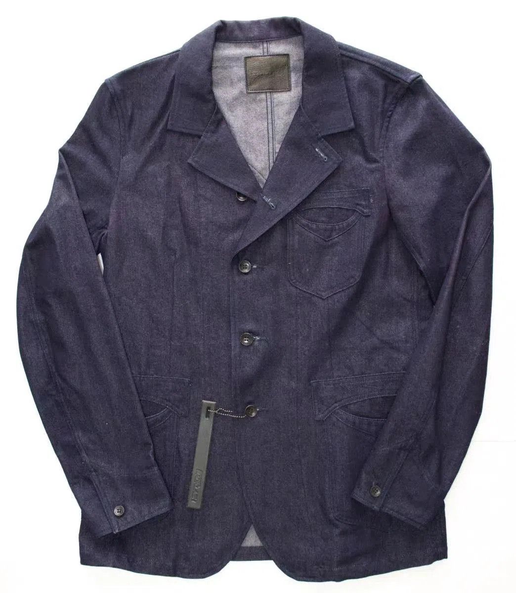 Isamu Katayama Backlash Blue Denim Jacket with Button Front and Pockets. Size US L / EU 52-54 / 3 - 1 Thumbnail
