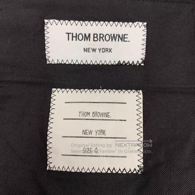 Thom Browne Thom Browne size 0 Grey Classic Four-Stripes Wool Casual Tr Size US 29 - 6 Thumbnail