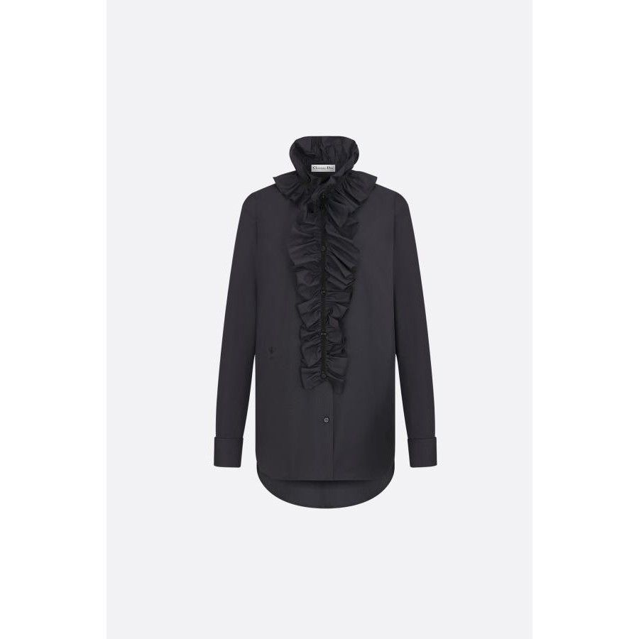 Dior DIOR Black Removable Ruched Collar Blouse New & Authentic (W Size M / US 6-8 / IT 42-44 - 1 Preview