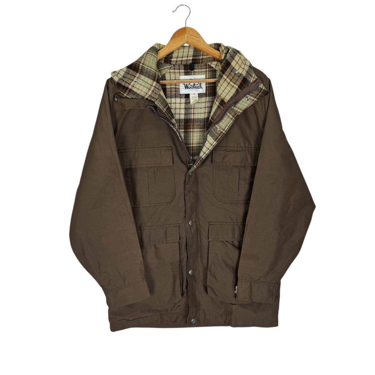 Woolrich Woolen Mills ☀️VINTAGE 70s WOOLRICH HOODIE MOUNTAIN PARKA JACKET Size US L / EU 52-54 / 3 - 1 Thumbnail