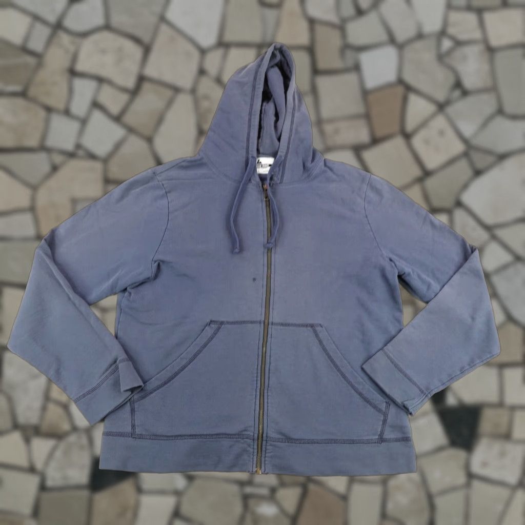 Vintage VINTAGE American Giant Hoodie Womens Large Blue Full Zip Up Sweatshirt Jacket Regular Fit Pockets Logo 90s USA Theme Mens Womens? Size L / US 10 / IT 46 - 1 Thumbnail