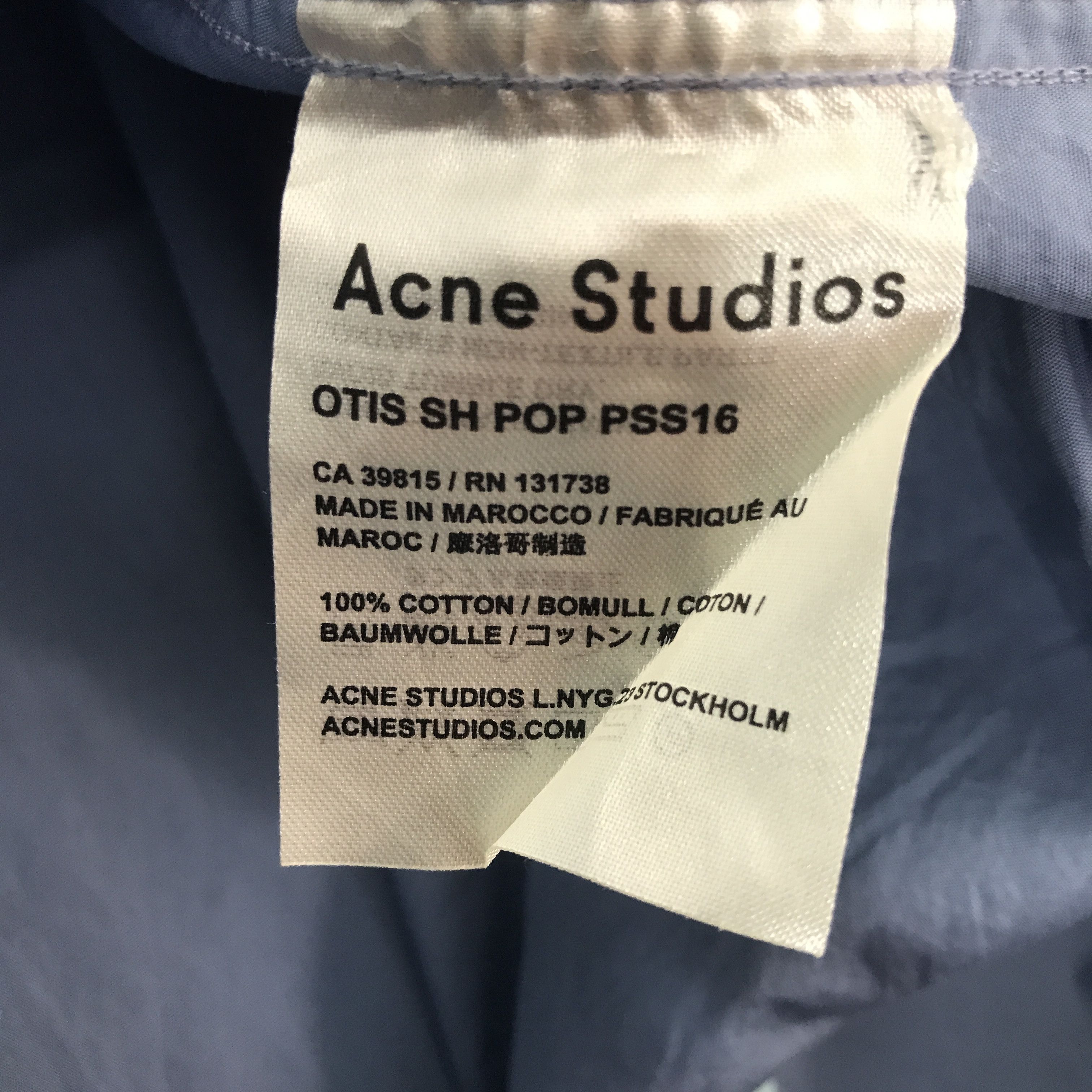 Acne Studios acne studios Slim Fit Button Up shirt Size US M / EU 48-50 / 2 - 9 Thumbnail