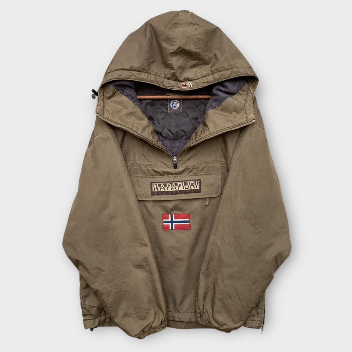 Napapijri NAPAPIJRI GEOGRAPHIC RAINFOREST ANORAK NYLON JACKET BROWN Size US XL / EU 56 / 4 - 1 Thumbnail