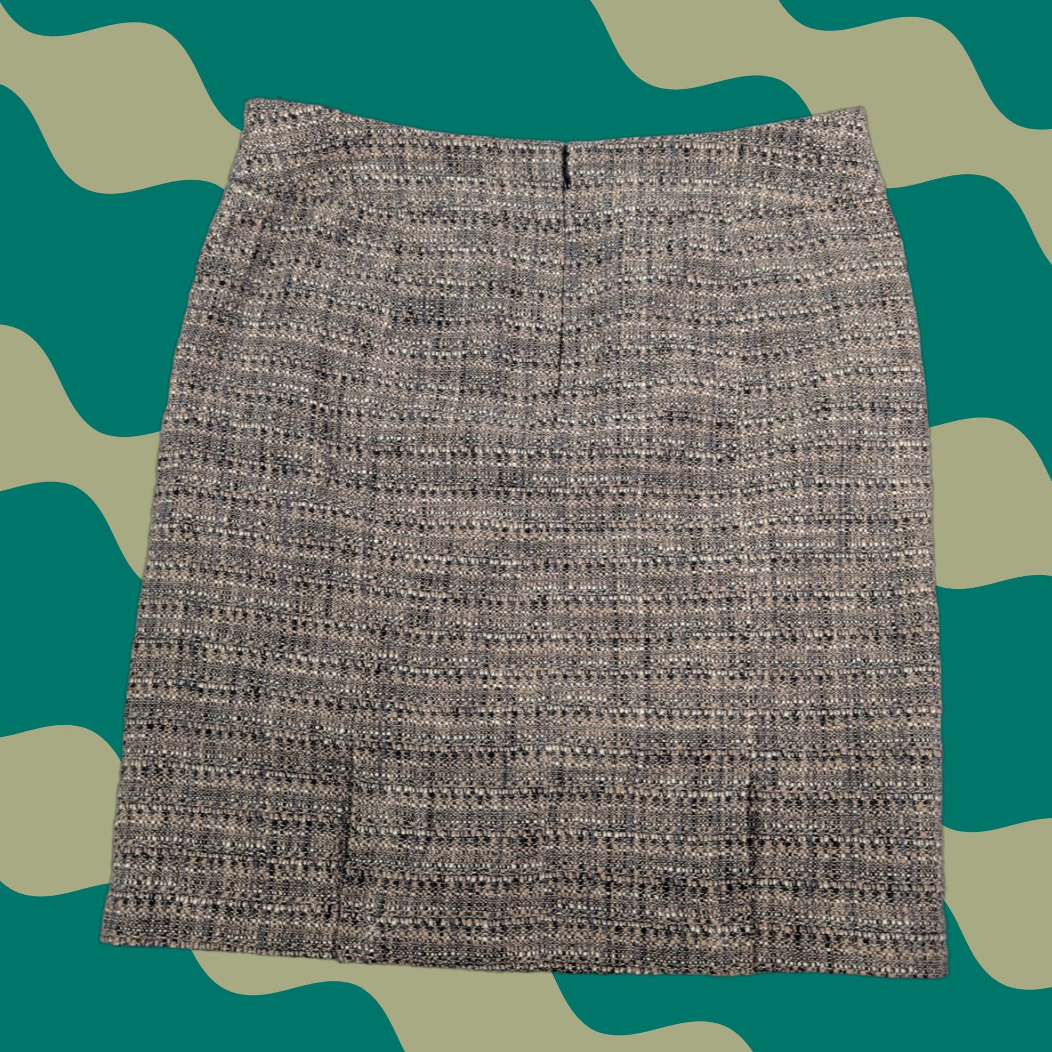 Ann Taylor Ann Taylor Skirt Lined Brown Tan Tweed Textured Back Zip Size 16 Career Office Size 38" / US 16 / IT 52 - 1 Thumbnail