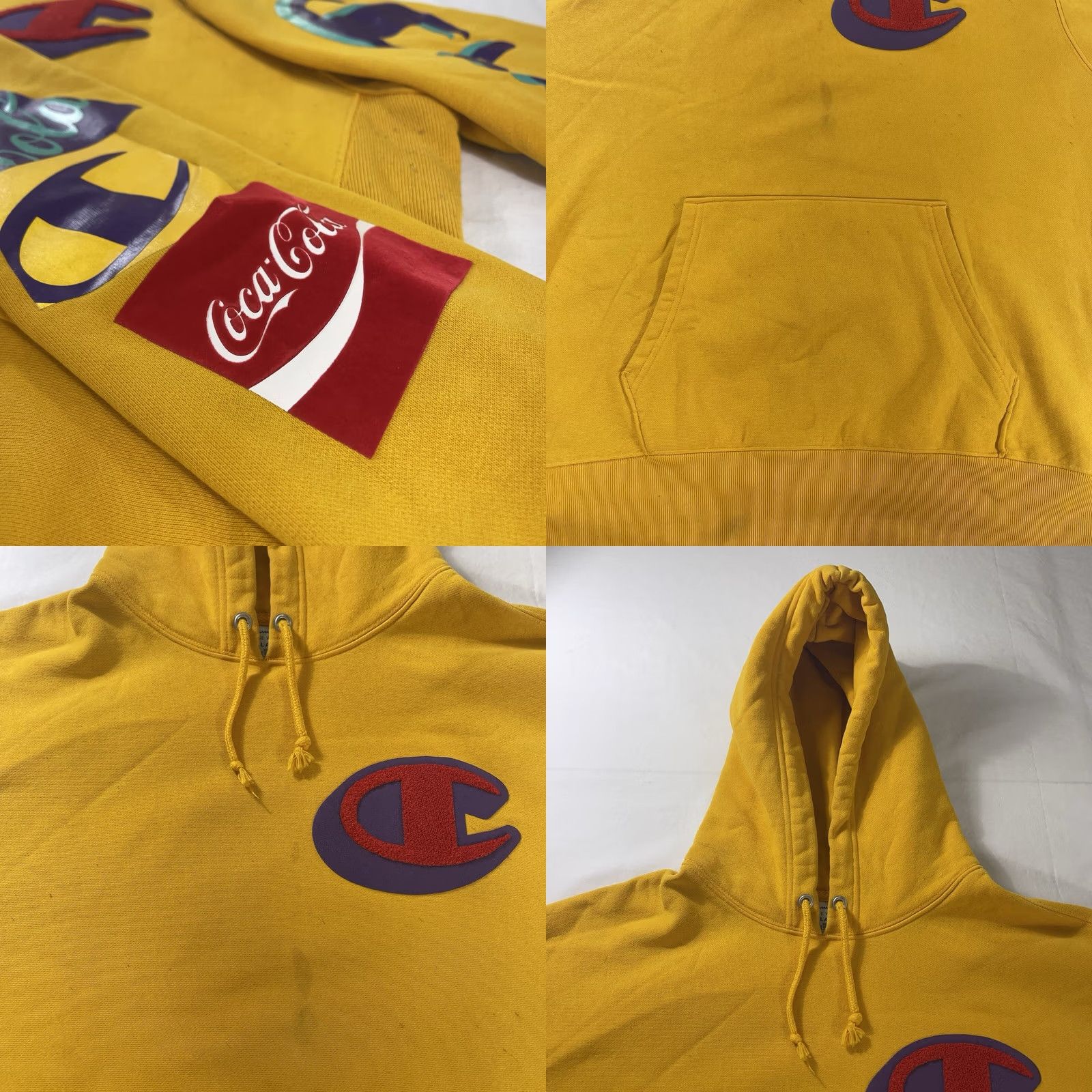 Champion Champion Hoodie 2XL Sweatshirt Reverse Weave Yellow The Real Thing Mens Size US XXL / EU 58 / 5 - 9 Thumbnail
