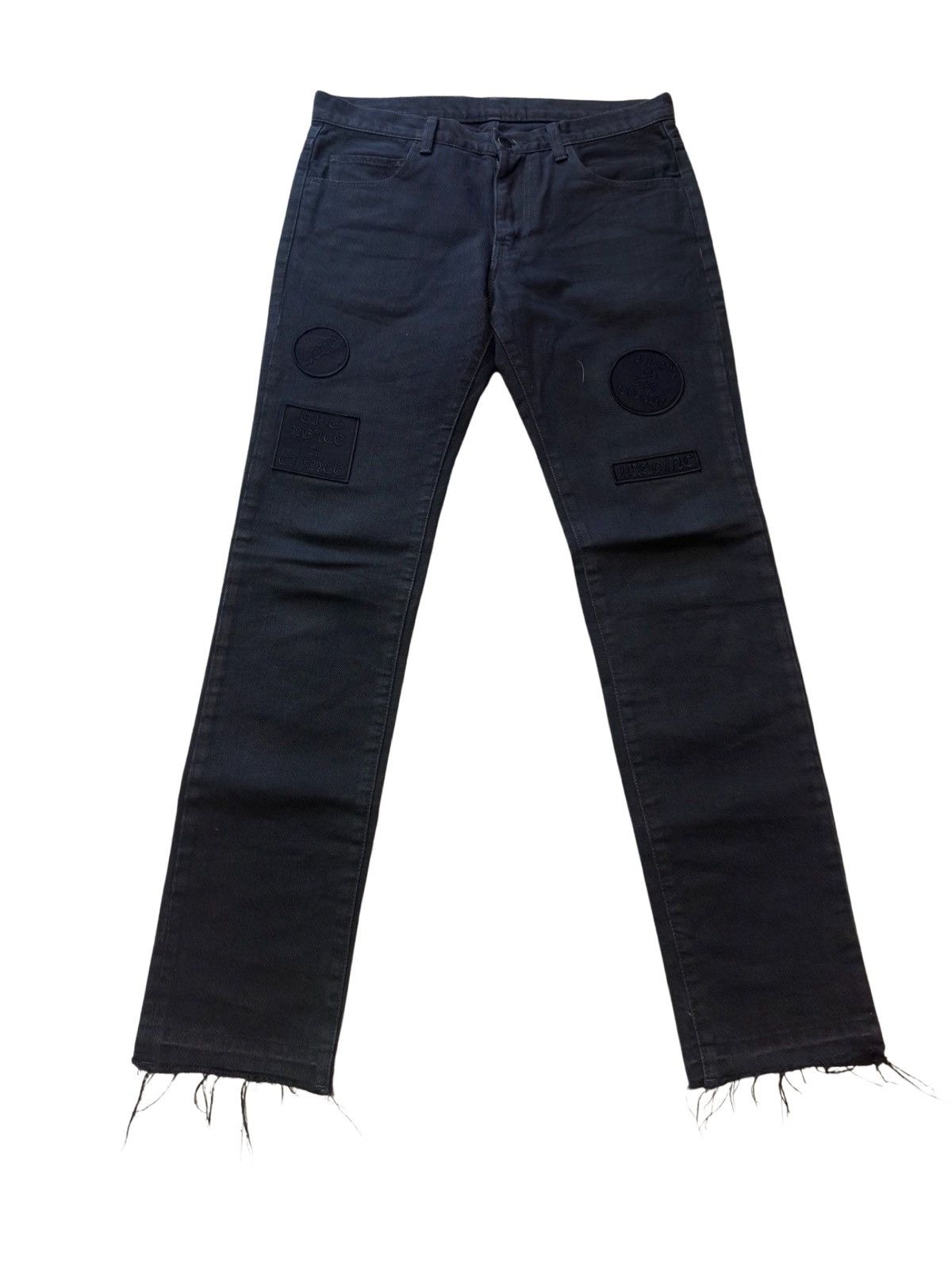 Number (N)ine NUMBER NINE FW06 NOIR COATED BLACK PAIN DENIM JEANS