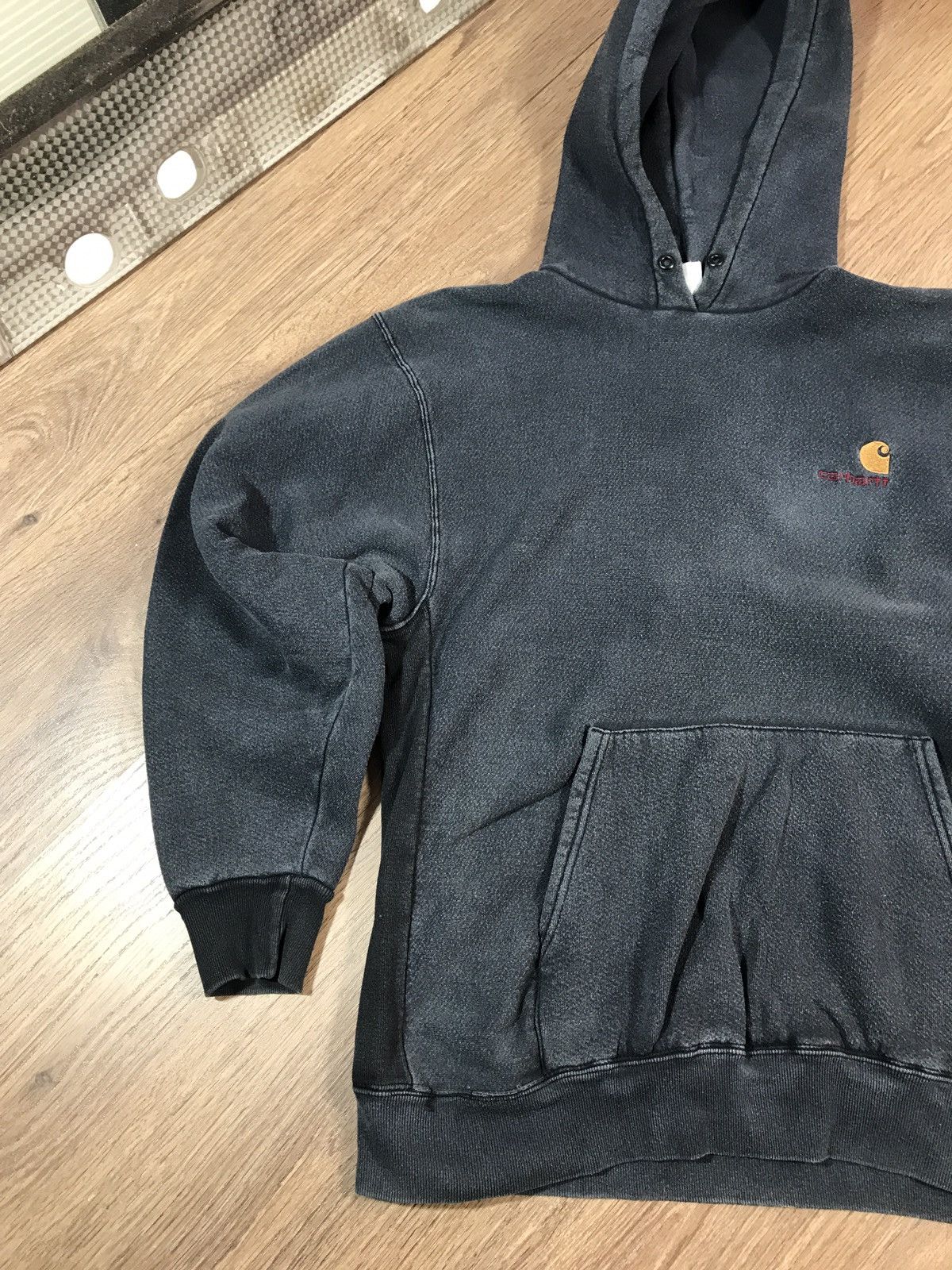 Carhartt × Vintage Vintage Carhartt Hoodie Graphite Size US M / EU 48-50 / 2 - 2 Thumbnail