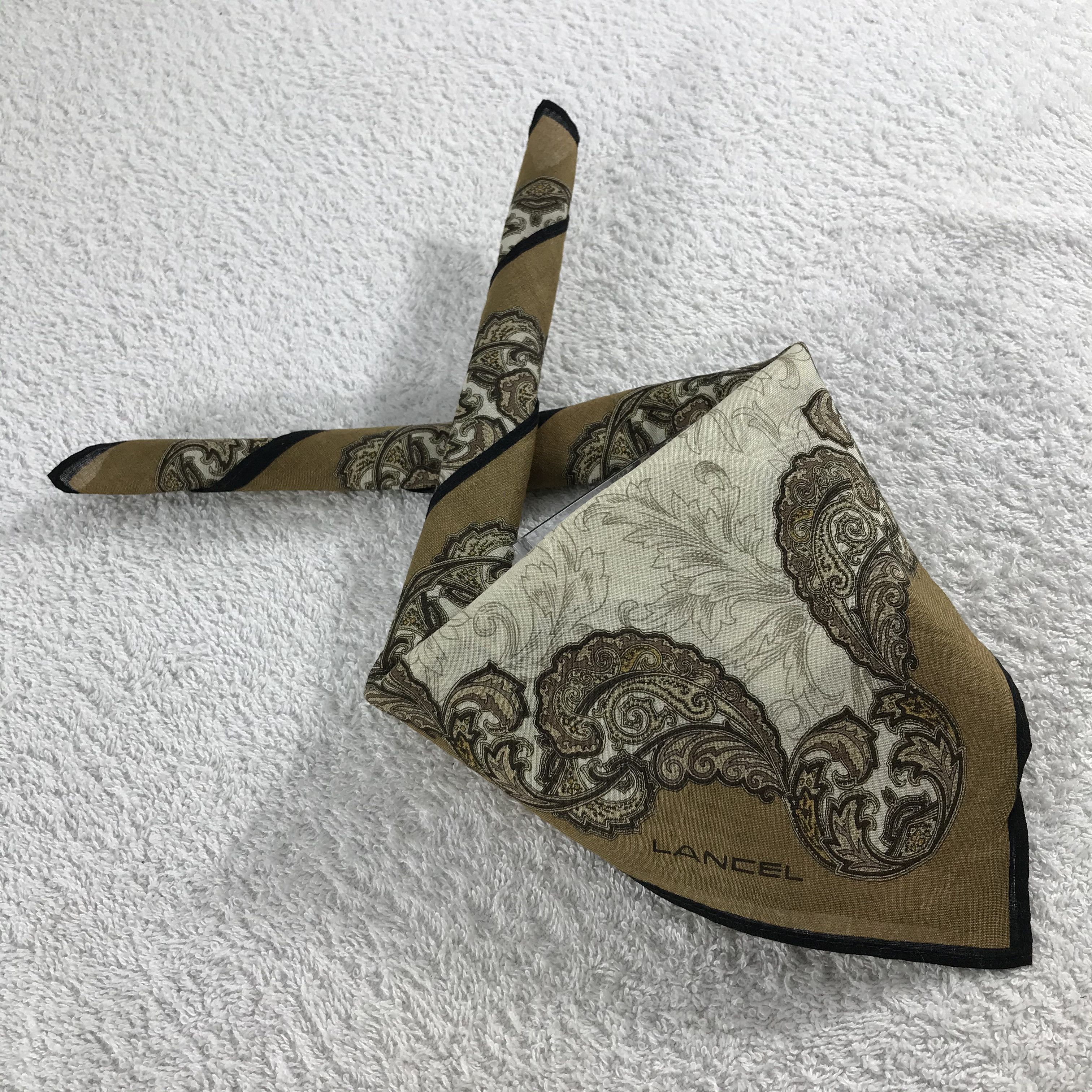 Lancel × Vintage Lancel Bandana / Handkerchief / Neckerchief - S334 Size ONE SIZE - 4 Thumbnail