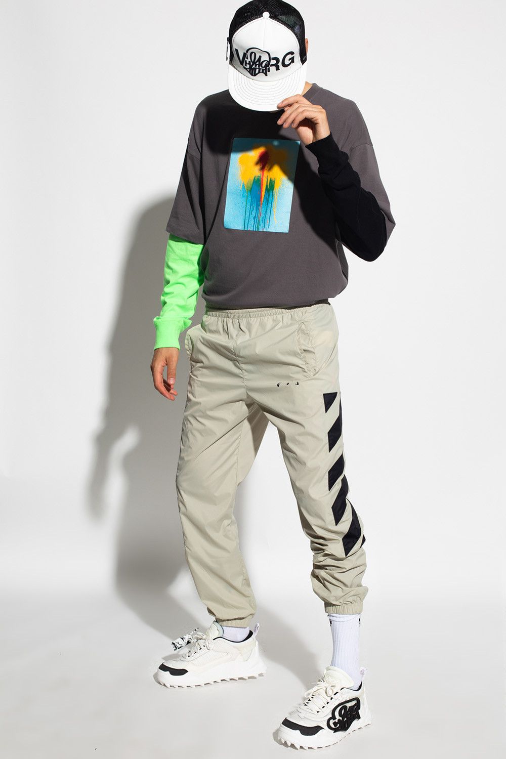 Off-White x Katsu Painting Double Layer Multicolour T-shirt Size US XS / EU 42 / 0 - 3 Thumbnail