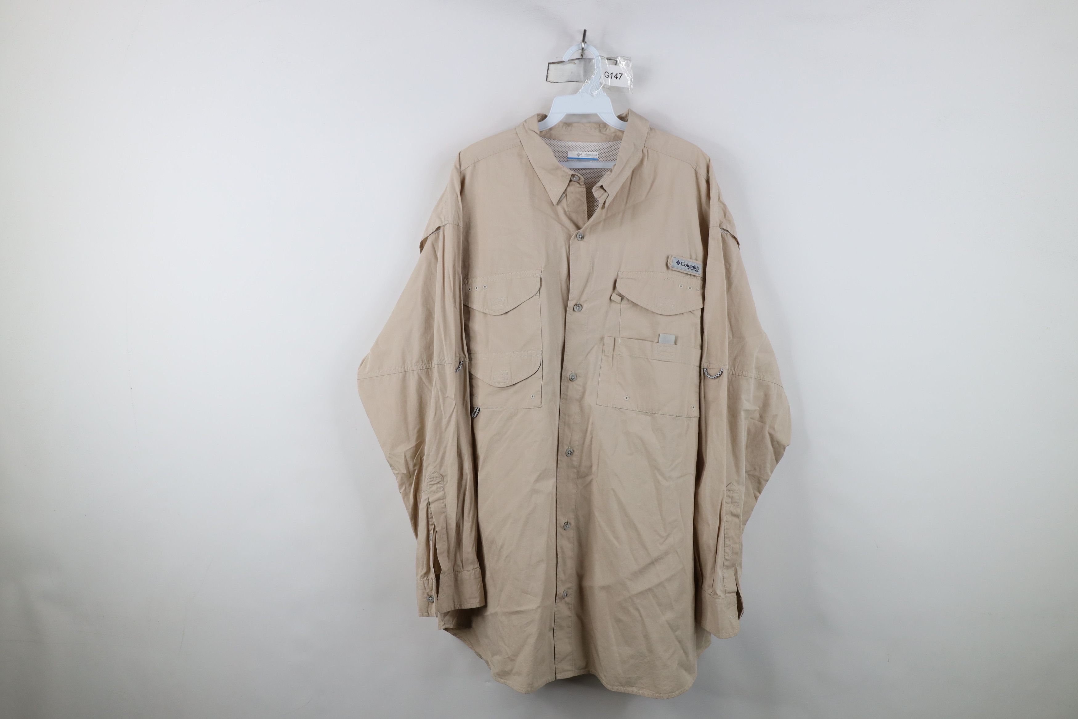 Columbia Columbia PFG Fishing Collared Button Down Shirt Beige Size US XL / EU 56 / 4 - 1 Thumbnail