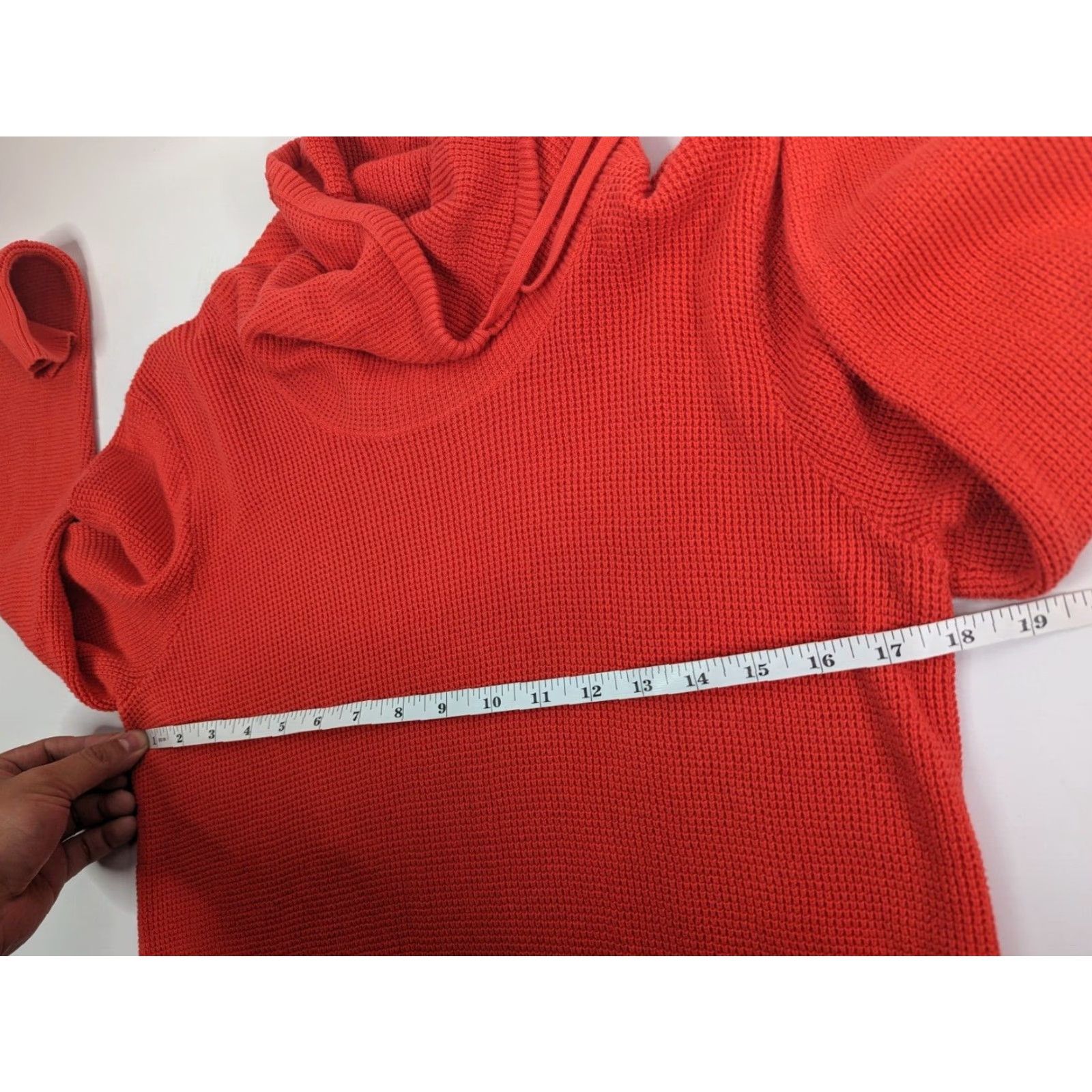 Ralph Lauren Lauren Ralph Lauren Sweater Womens Large Waffle Weave Coral Pullover Cowl Neck Size L / US 10 / IT 46 - 6 Thumbnail