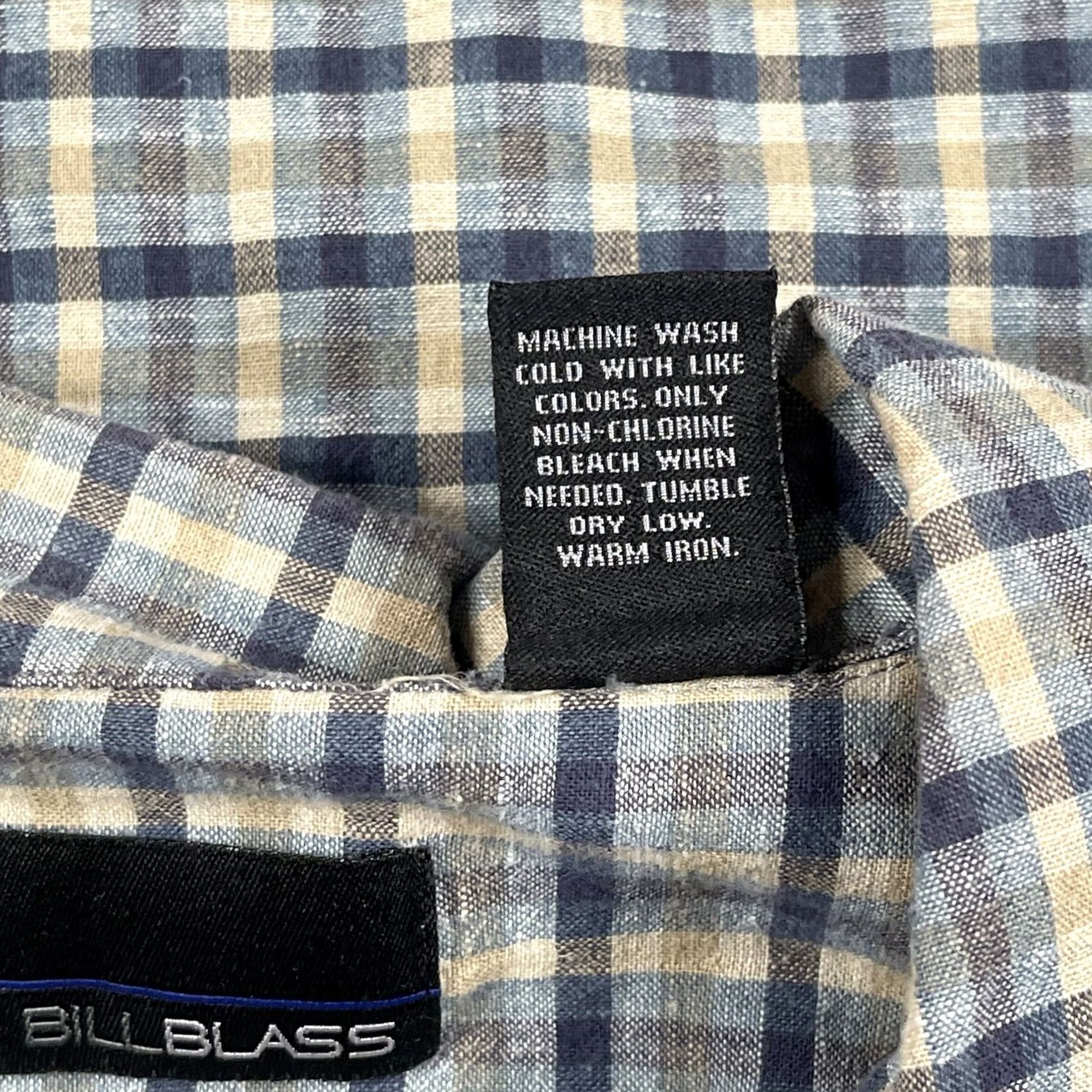 Bill Blass Bill Blass Shirt Men’s S Small Linen Blend Check Button Up Short Sleeve Casual Mens Shirt Size US S / EU 44-46 / 1 - 7 Thumbnail