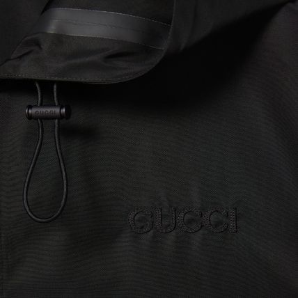 Gucci o1loc1c1225 793664 Nylon Hooded Jacket With Embroidery Black Size US S / EU 44-46 / 1 - 6 Thumbnail