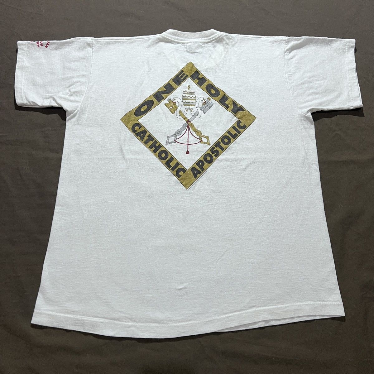 Vintage Vintage 90s CATHOLIC Jesus God Holy Bible Promo Tee Size US XL / EU 56 / 4 - 2 Thumbnail
