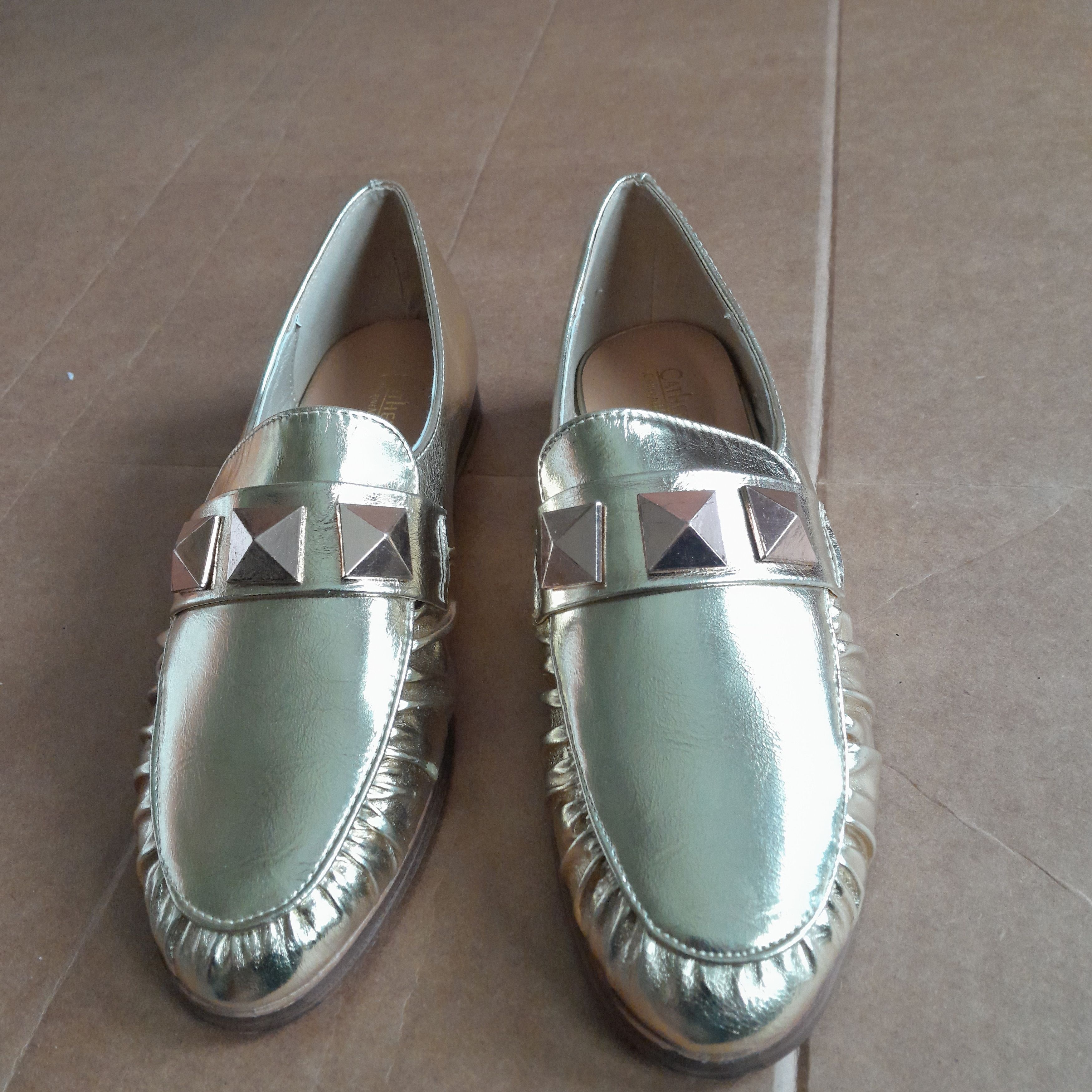 Other Catherine Malandrino Women’s Shoes Gold Loafer Slip On Size US 8 / IT 38 - 1 Thumbnail