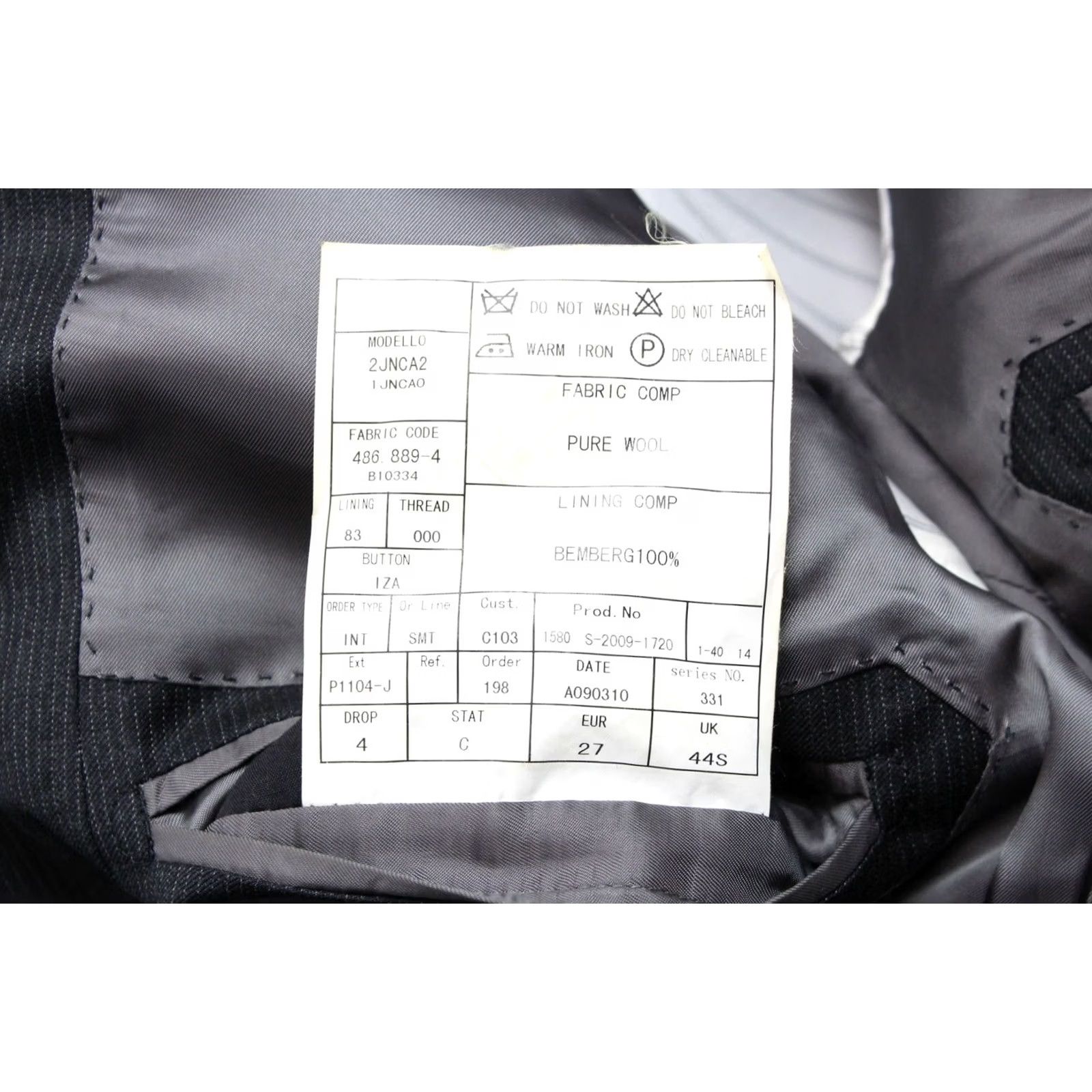 Suitsupply Suitsupply Blazer Men Single Breasted UK 44S Button Jacket Lined Pinstripe Grey Wool Size 44R - 7 Thumbnail