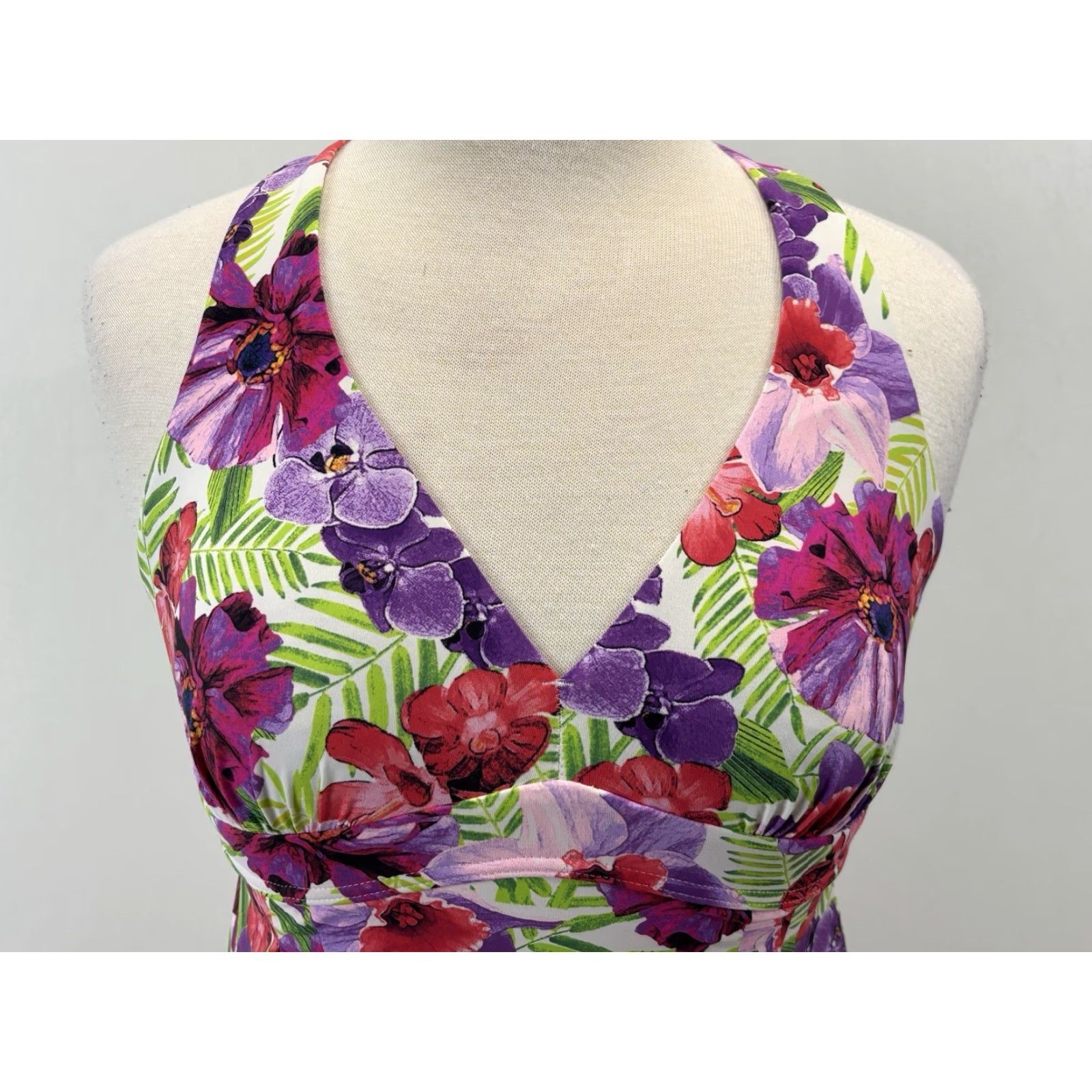 Lands' End Lands' End Floral Tank Top Sz 6 Women’s Racerback Multicolor Size M / US 6-8 / IT 42-44 - 5 Thumbnail