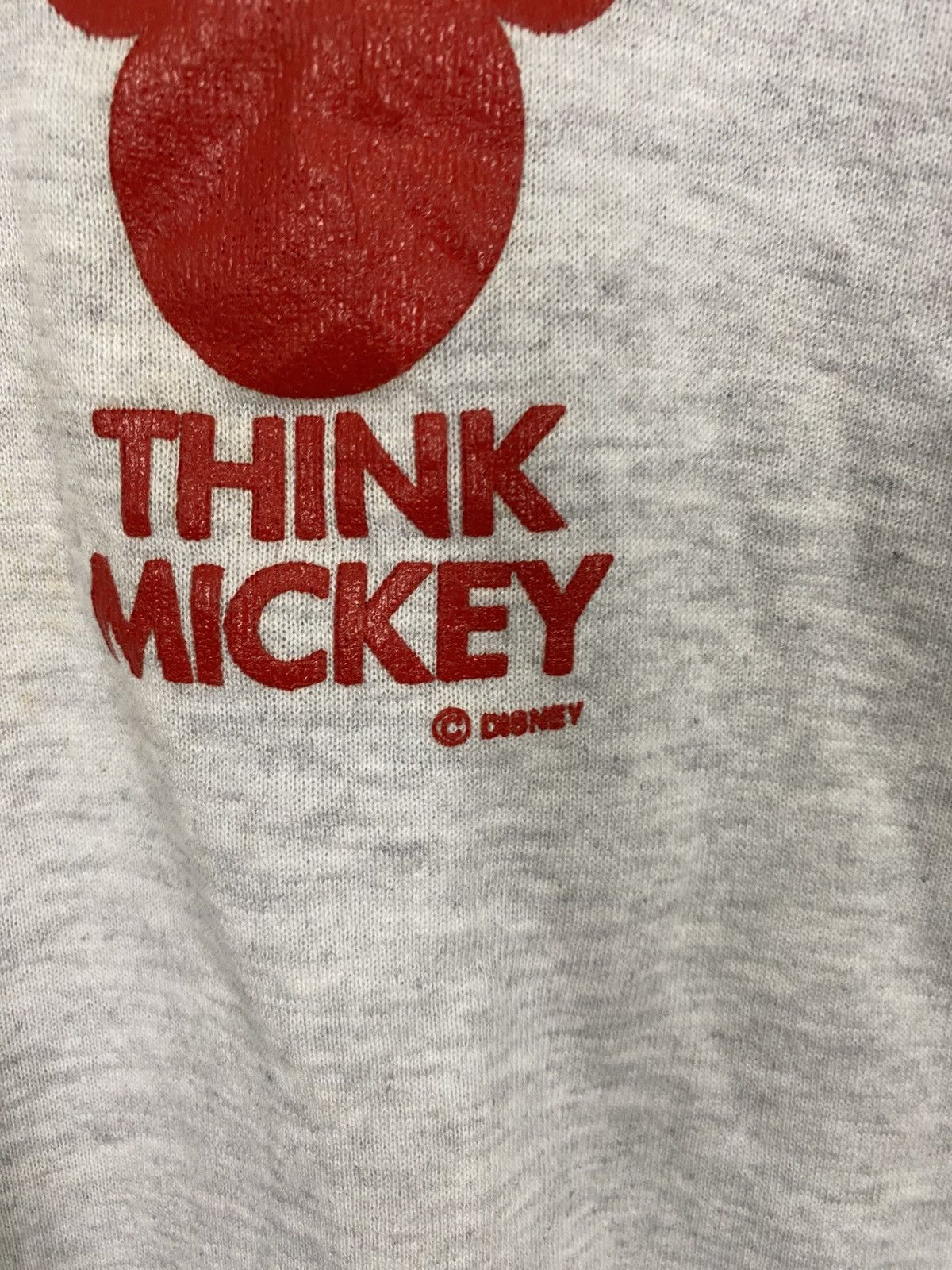 Mickey Mouse Vintage 80s think mickey by disney sweatshirt crewneck Size US L / EU 52-54 / 3 - 9 Thumbnail