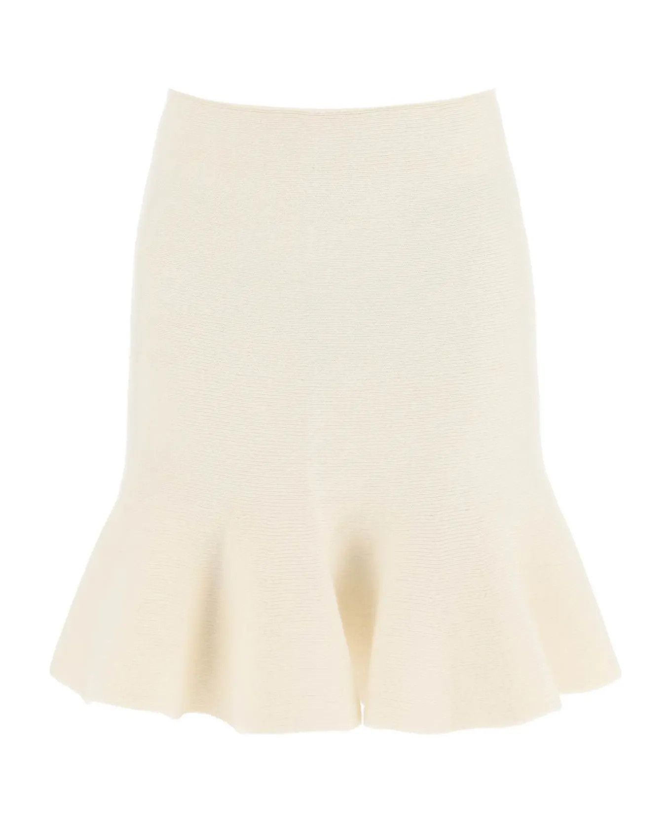 Jil Sander o1y1025 Mini Skirt in Ivory Size 25" / US 0 / IT 36 - 1 Thumbnail