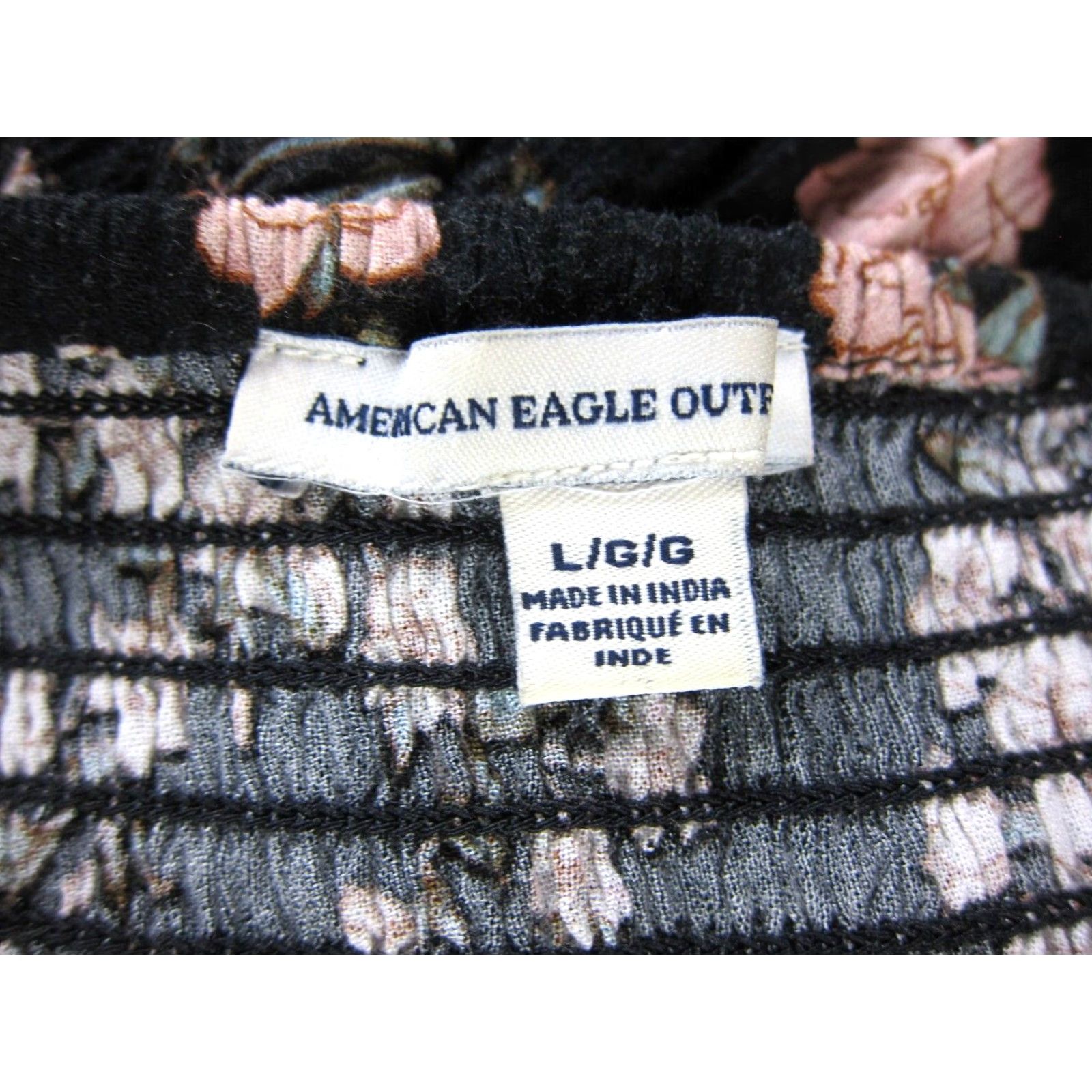 American Eagle Outfitters American Eagle Outfitters Jumpsuit Black Floral Pocket Rayon Large Size 36" / US 14 / IT 50 - 3 Thumbnail