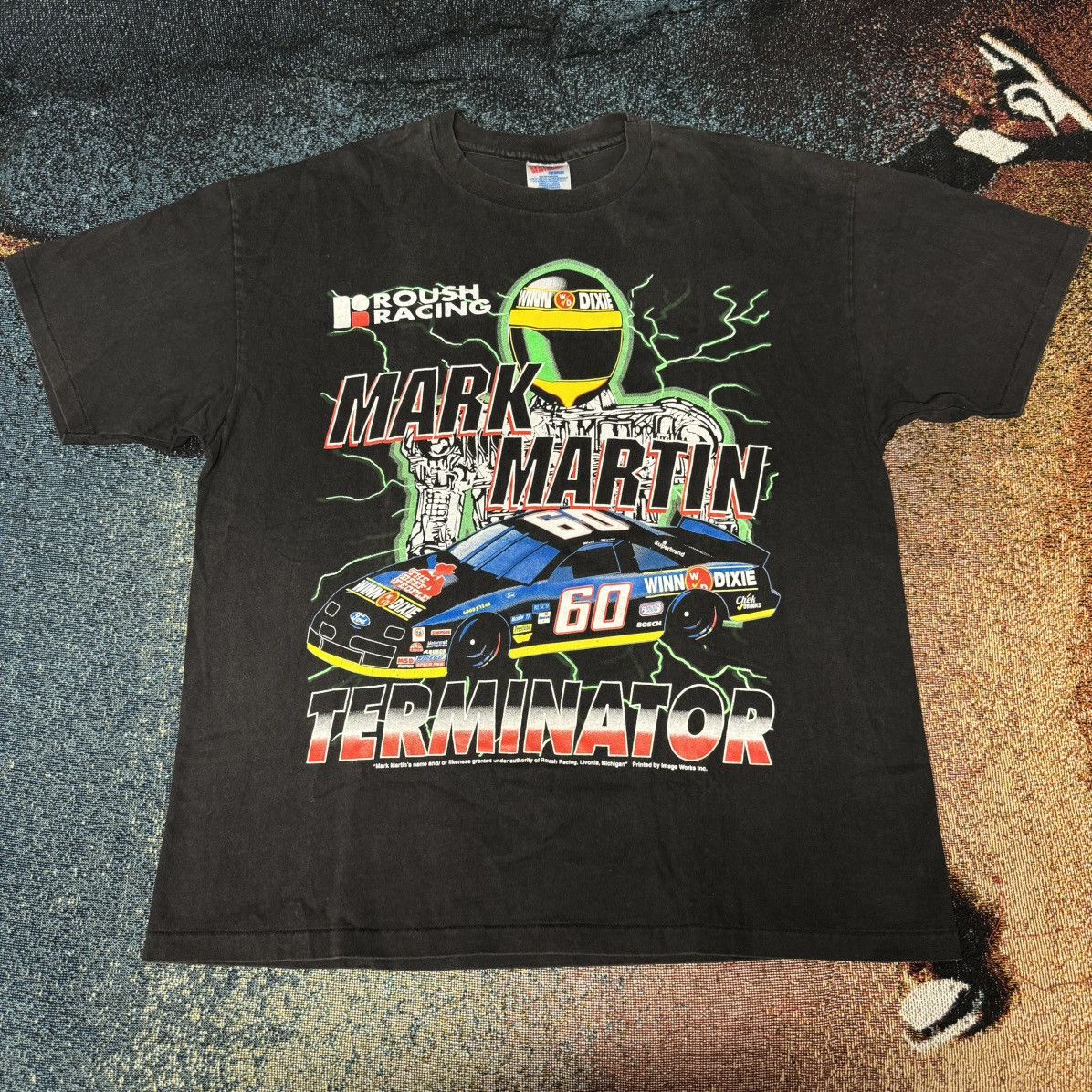 NASCAR × Vintage VINTAGE NASCAR MARK MARTIN TEE BLACK Size US XL / EU 56 / 4 - 1 Thumbnail