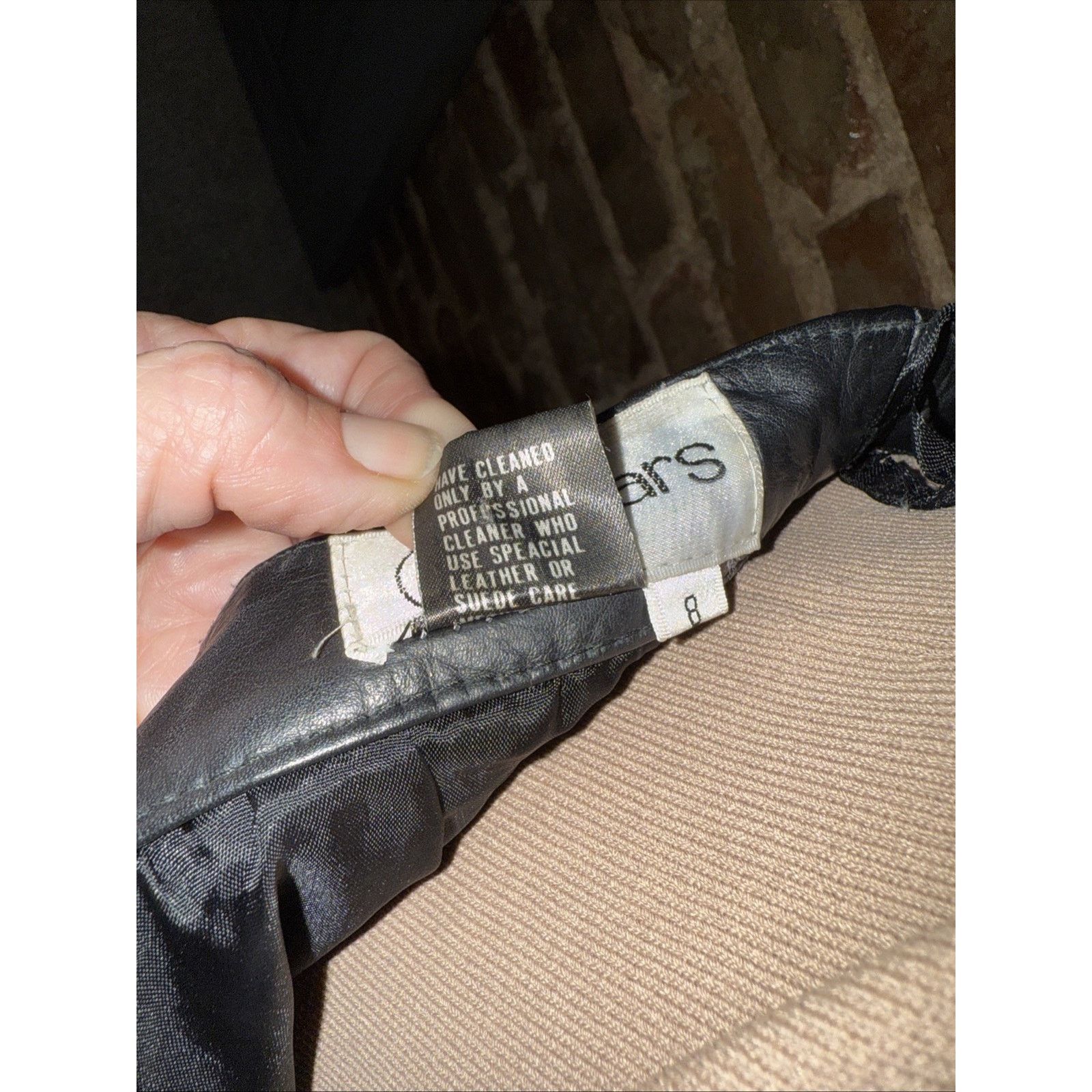 Other CEDARS VINTAGE Black Leather Midi Skirt Lined Sz 8 Mob Wife Size 30" / US 8 / IT 44 - 7 Thumbnail