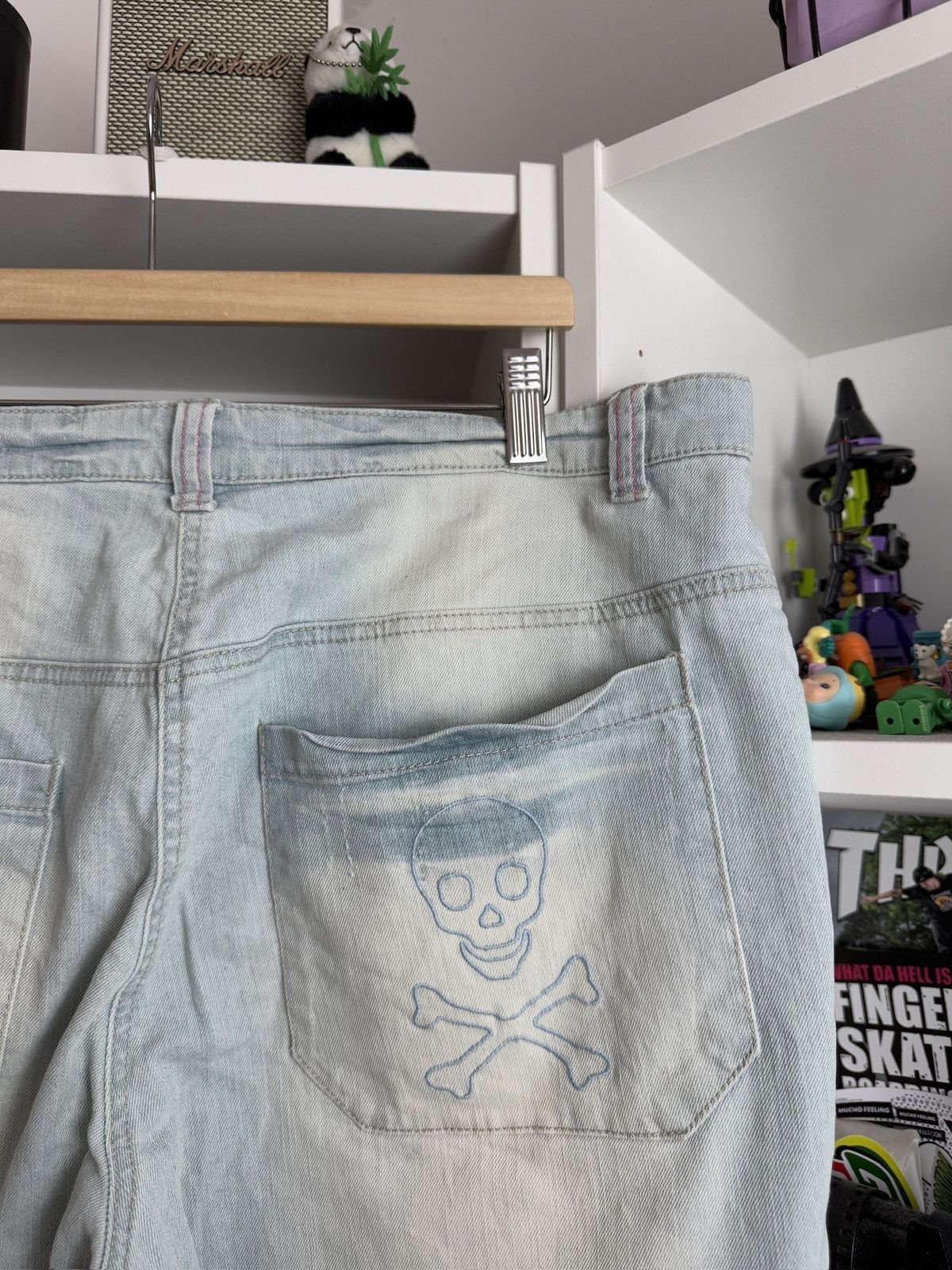 Japanese Brand Vintage y2k avantgarde style skull logo denim pants 36 opium Size US 36 / EU 52 - 5 Thumbnail