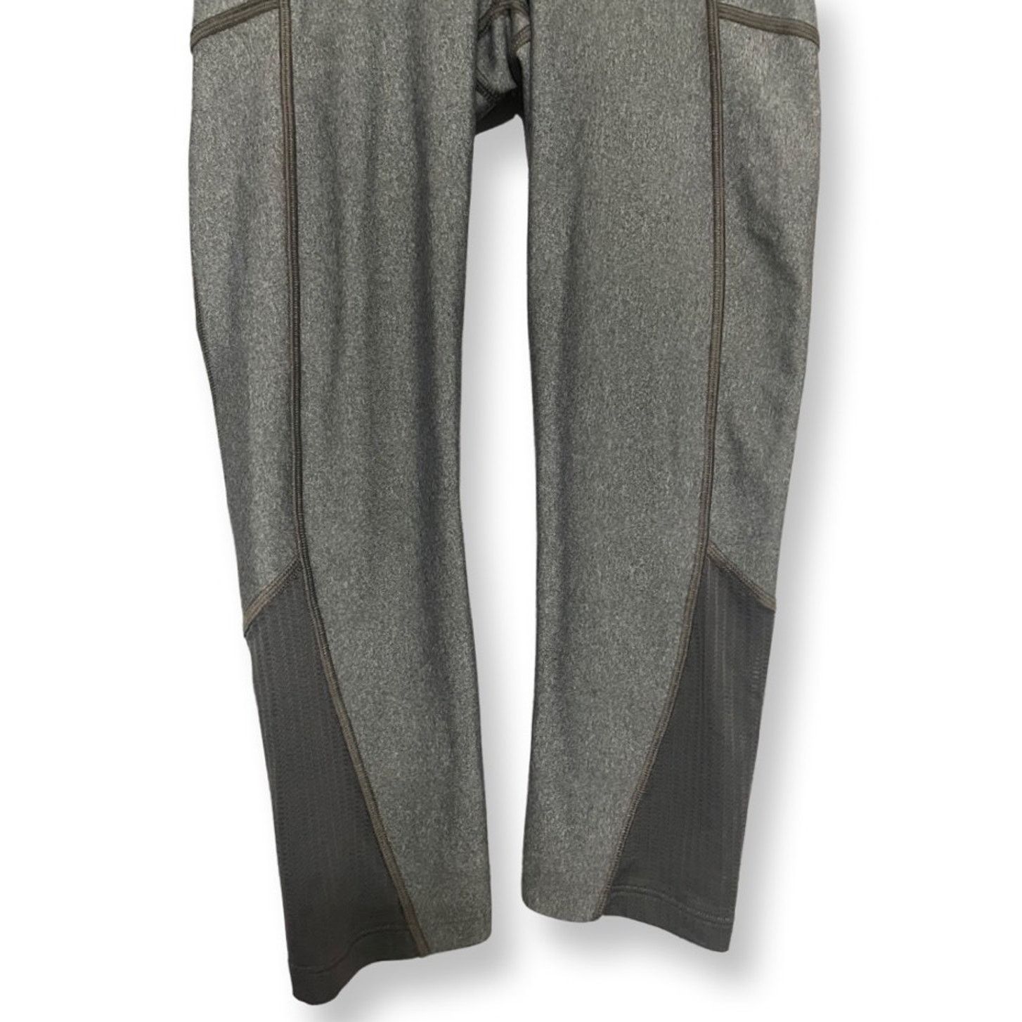 Under Armour Under Armour High Rise Leggings Mesh Panel Heathered Gray 25 Size 25" / US 0 / IT 36 - 3 Thumbnail