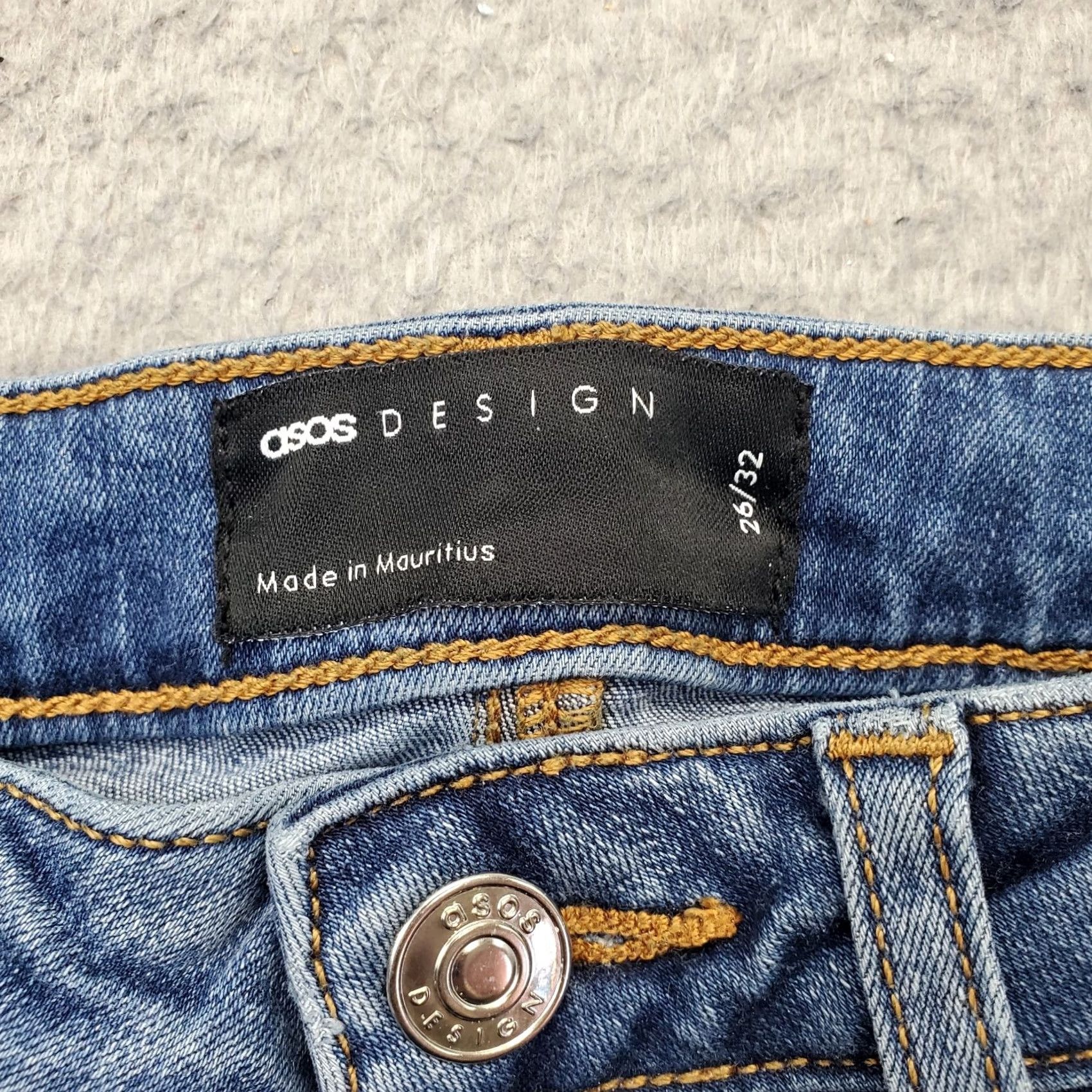 Asos ASOS Jeans Womens 26x32 Blue Denim Medium Wash Stretch Streetwear Flare Leg Jeans Size 26" / US 2 / IT 38 - 7 Thumbnail