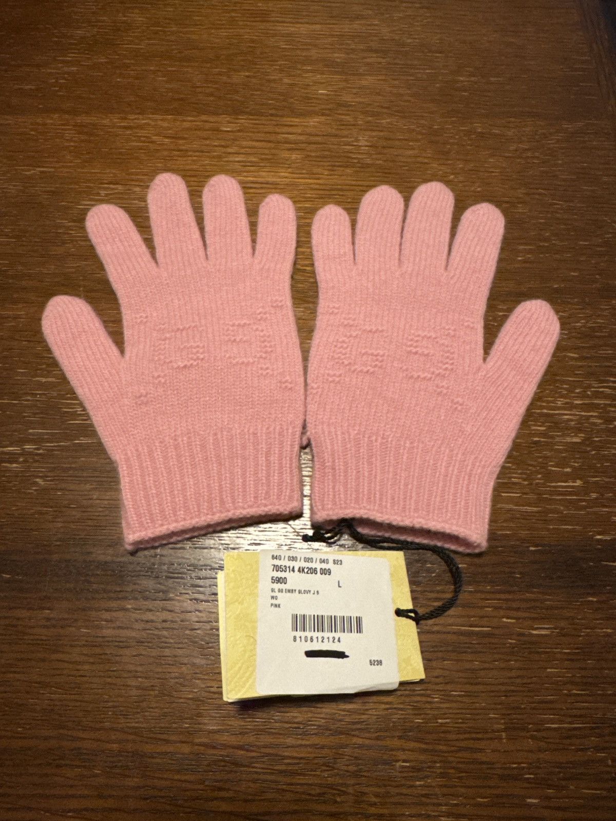 Gucci Gucci GG Wool Gloves | Pink | Large Size ONE SIZE - 1 Thumbnail